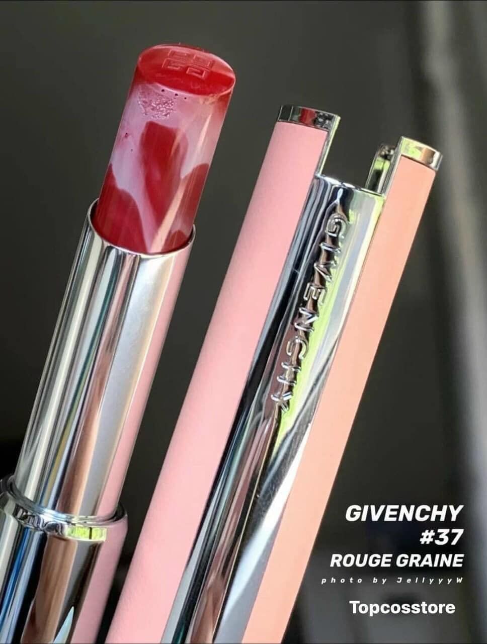  Son Dưỡng Givenchy Rose Perfecto Lip Balm 37 Rouge Grainé - Màu Đỏ Hồng 