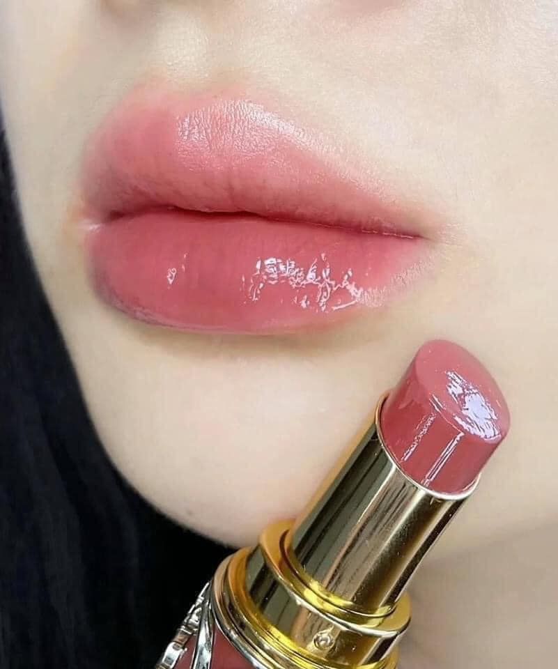  Son Dưỡng Yves Saint Laurent YSL Rouge Volupte Shine 153 Rose Dentelle- Màu Hồng Đất 