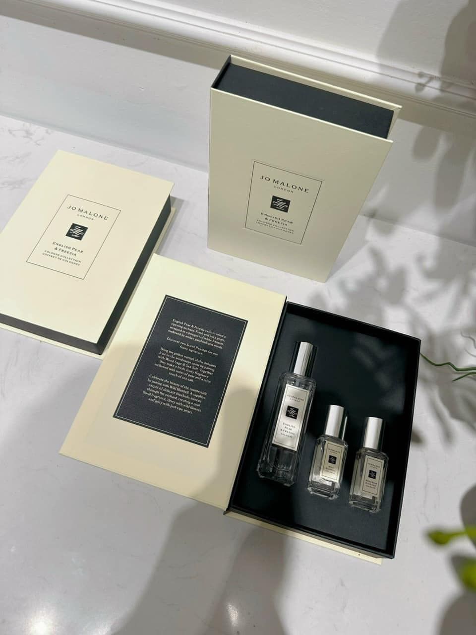  Set Nước Hoa Nữ Jo Malone English Pear 30ml + Wild Bluebell 9ml + Wood Sage 9ml 