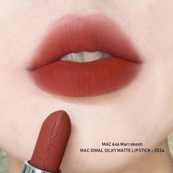  (New 2024) Son MAC Ximal Silky Matte 646 Marrakesh - Màu Đỏ Nâu Gạch 