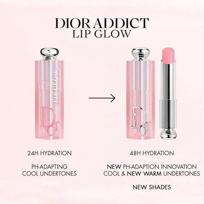 Son Dưỡng Dior Addict Lip Glow 001 Pink - Hồng Baby ( Mẫu Mới 2025 ) Tặng kèm túi hãng 