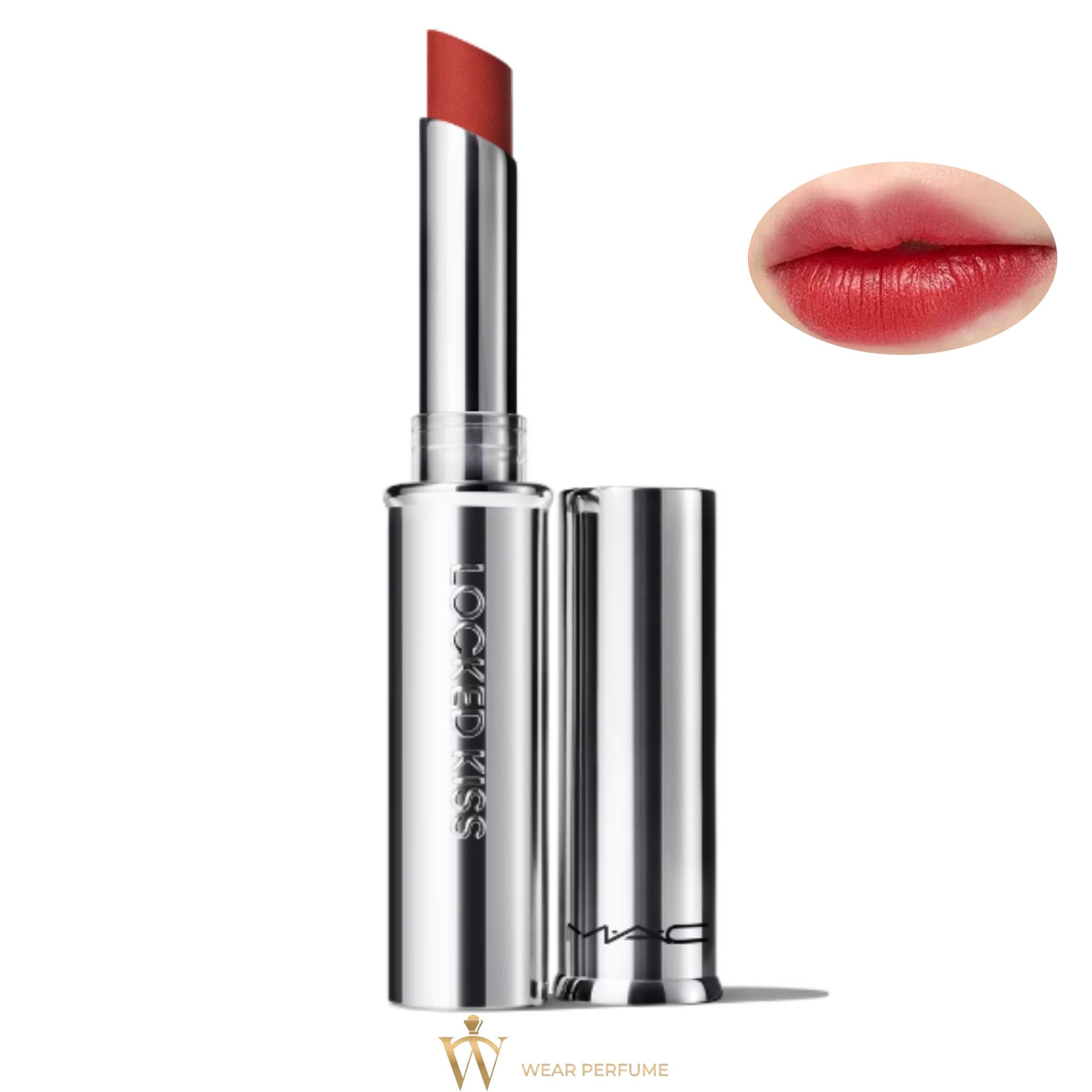  Son MAC Locked Kiss 24HR Lipstick Extra 99 Chili – Màu Đỏ Gạch 