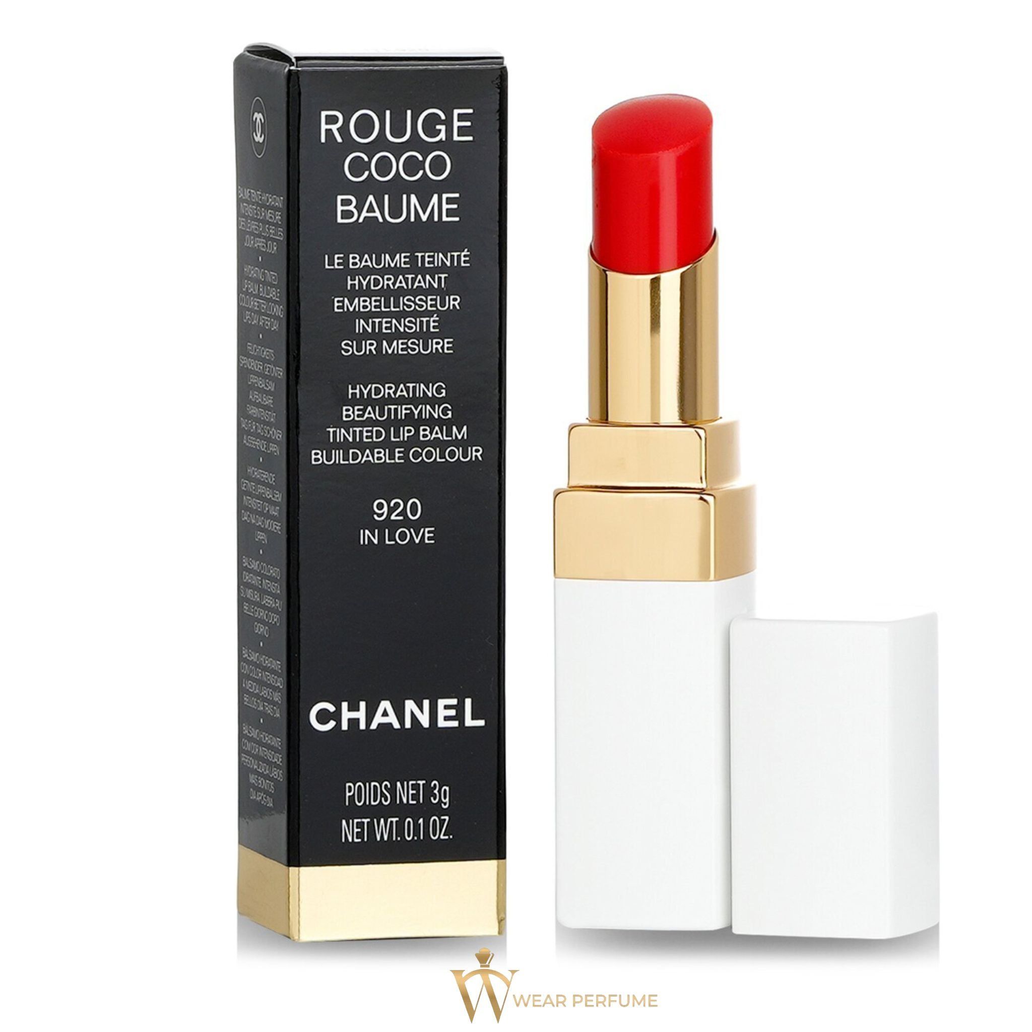  Son Chanel Rouge Coco Baume 920 In Love – Màu Đỏ San Hô 