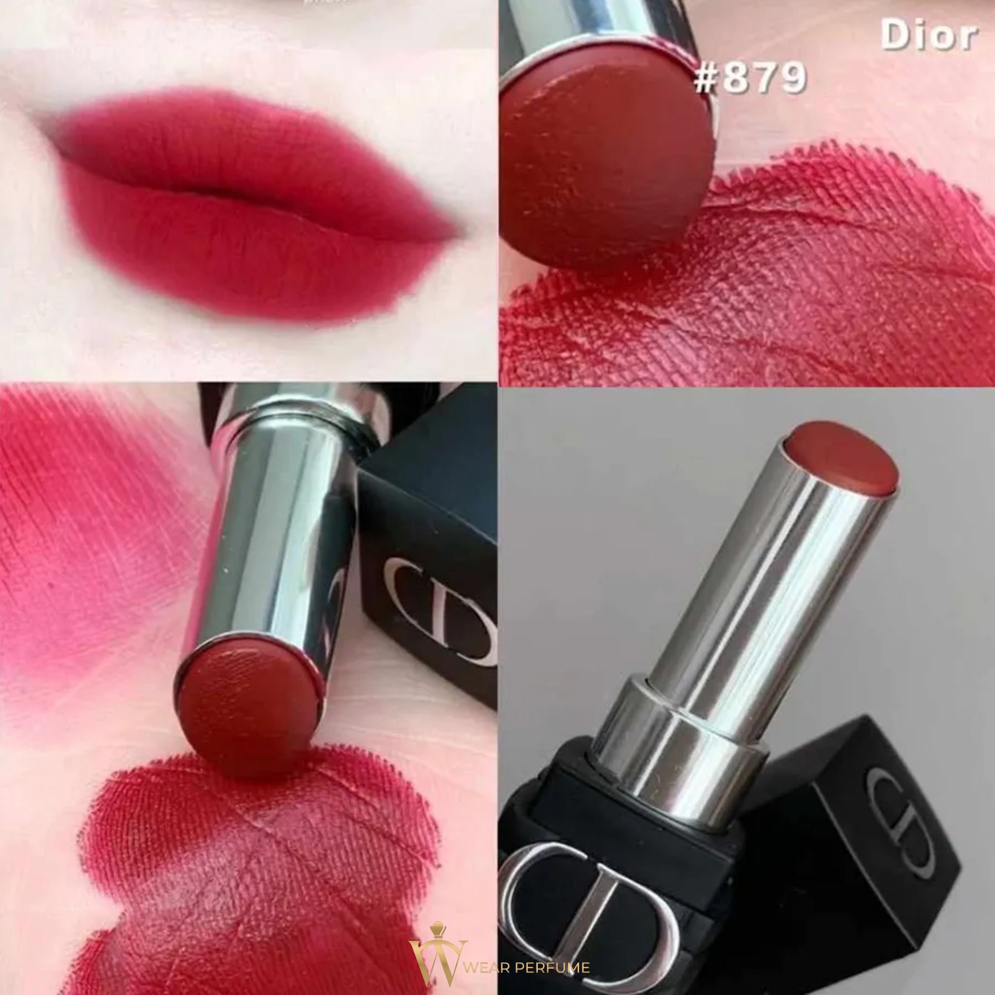  Son Dior Rouge Dior Forever Transfer Proof Lipstick 879 Forever Passionate - Màu Đỏ Mận 