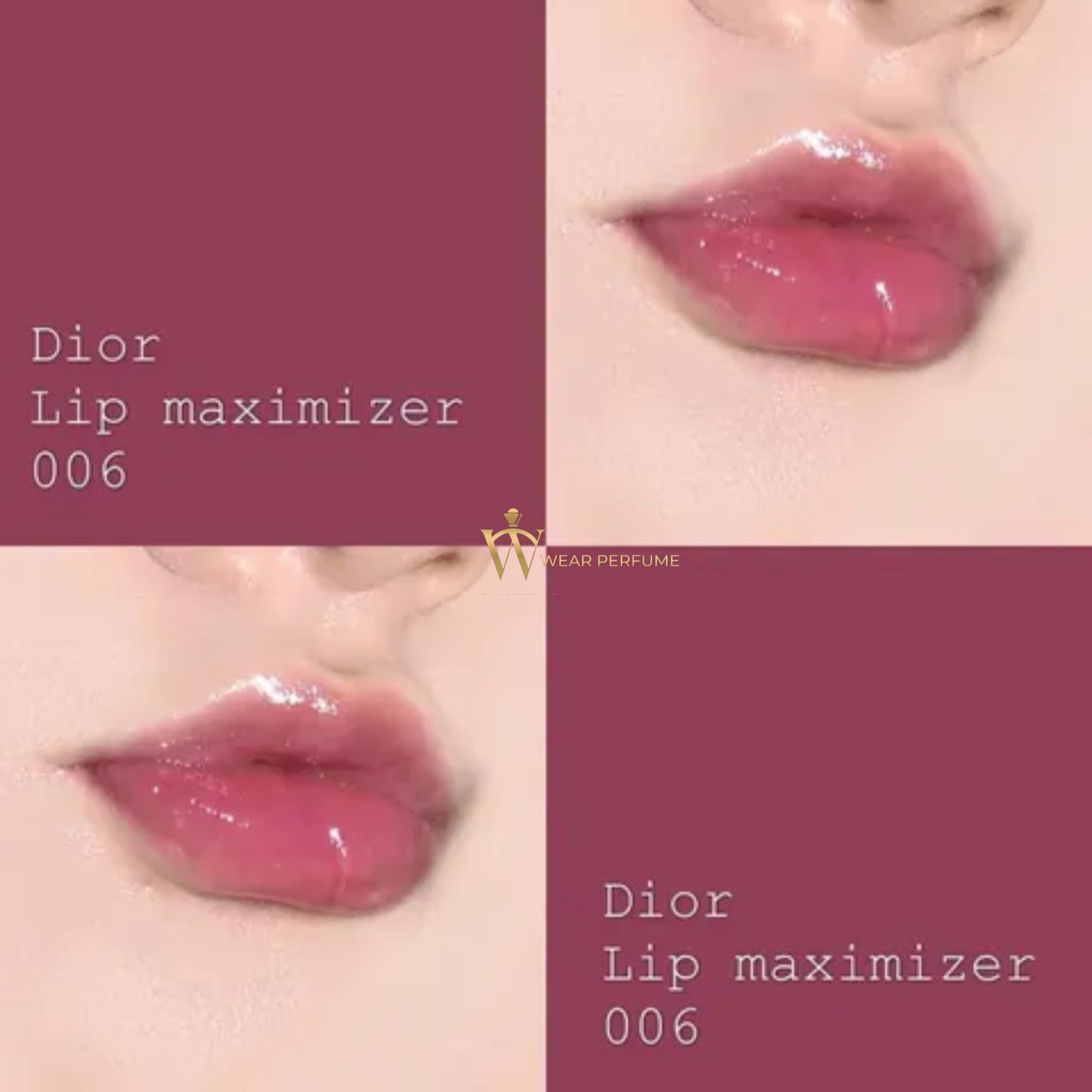  Son Dưỡng Dior Addict Lip Maximizer Plumping Gloss 006 Berry - Màu Hồng Tím (Tặng kèm túi hãng) 