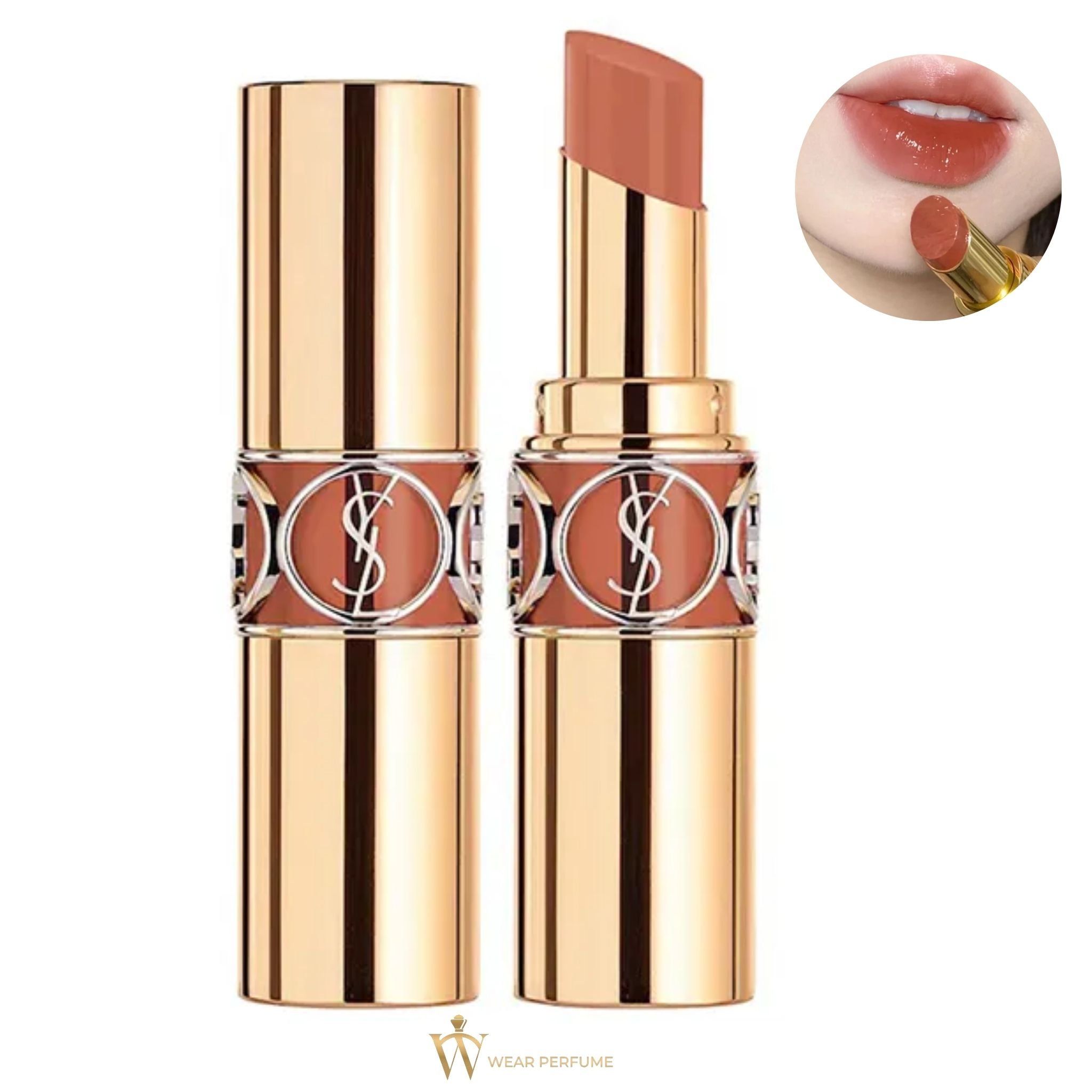  Son Yves Saint Laurent YSL Rouge Volupté Shine 151 Orange Caraco - Màu Cam Nude 