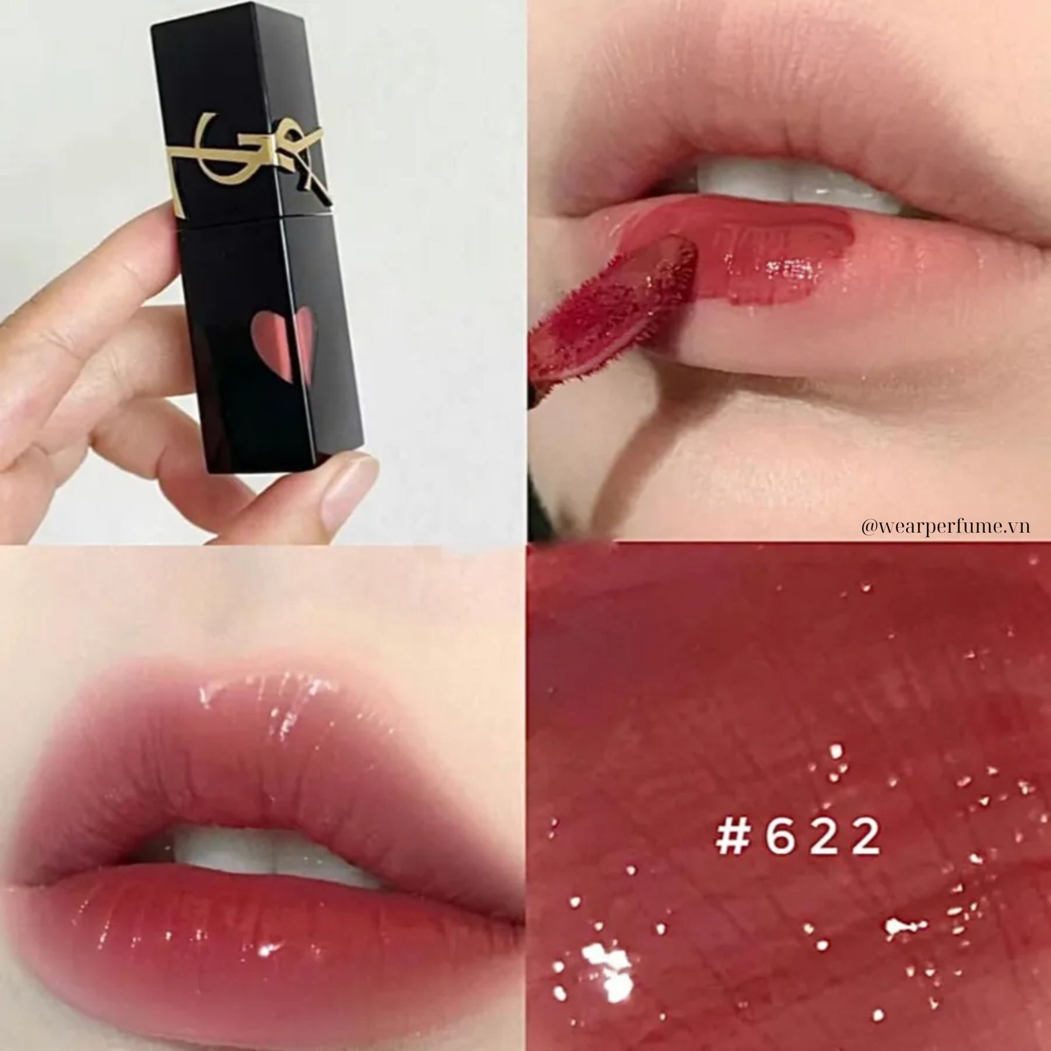  Son Yves Saint Laurent YSL The Inks Vinyl Cream 622 - Màu Đỏ Hồng 