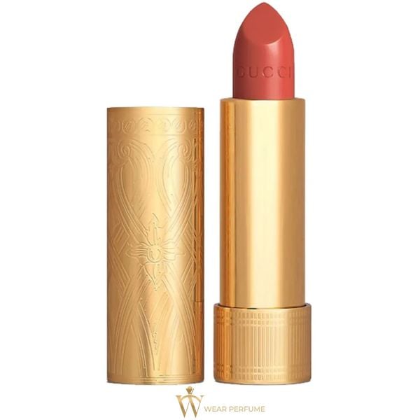  Son Gucci 208 They Met In Argentina, Rouge À Lèvres Satin Lipstick - Màu Hồng Cam 