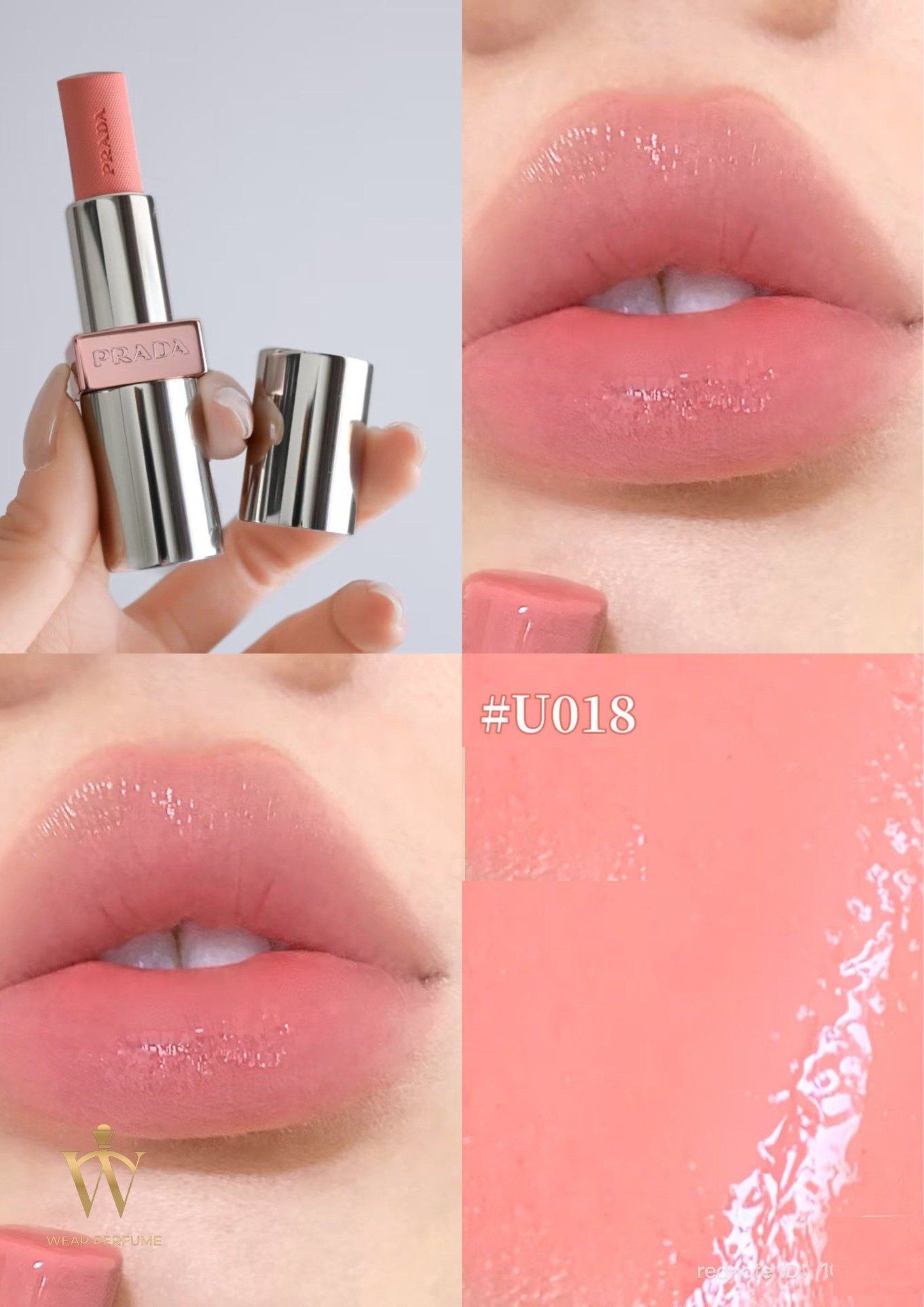  Son Prada Monochrome Soft Matte lipstick Light U018 Pink - Màu Hồng Nhạt 