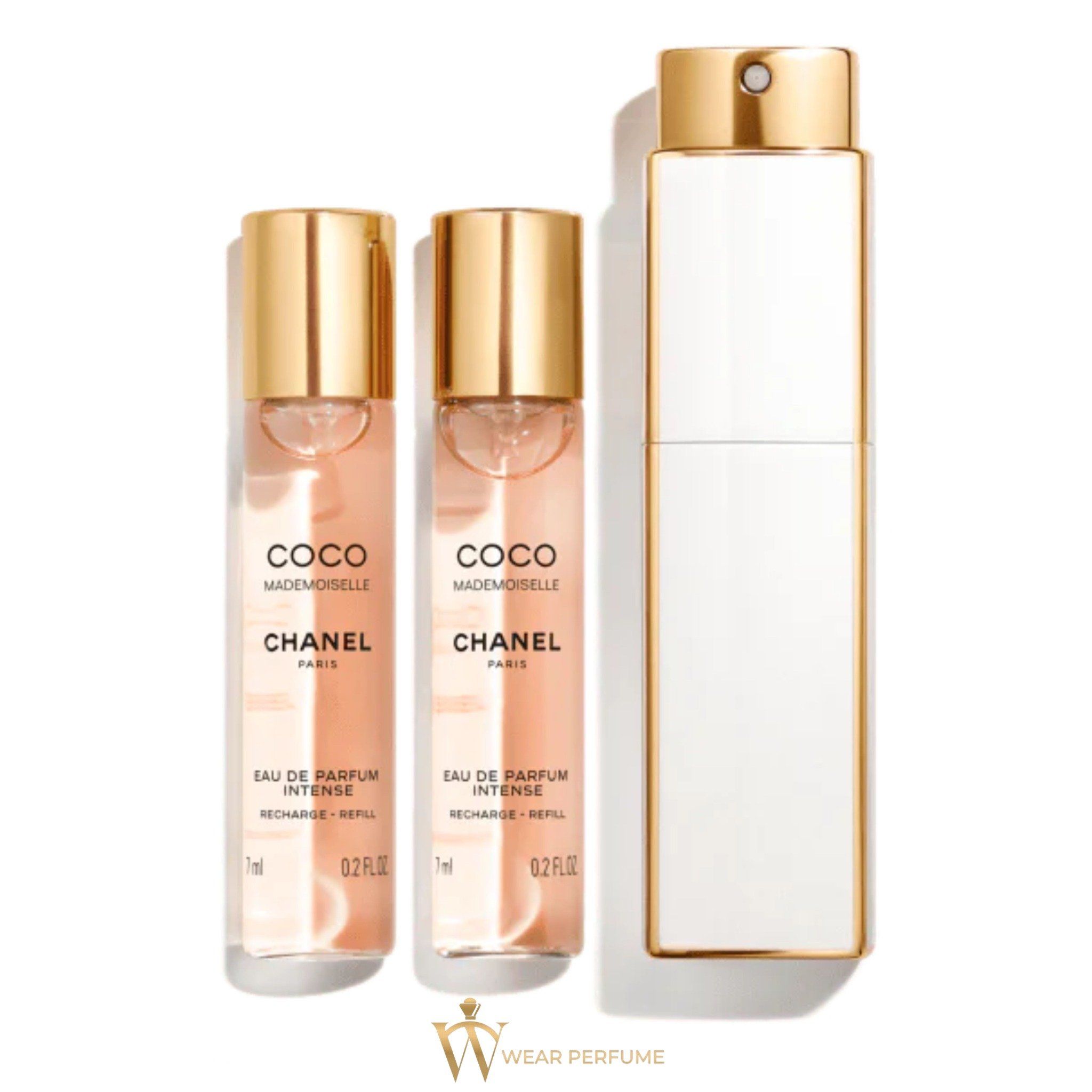  Set Nước Hoa Chanel Coco Mademoiselle Eau De Parfum Intense Twist & Spray Set (7ml x 3) 