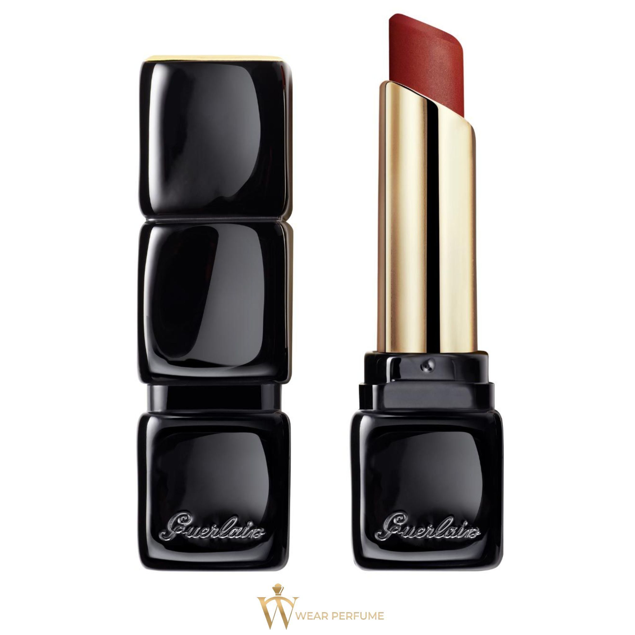  Son Guerlain Kiss Kiss Tender Matte Lipstick 770 Desire Red - Màu Đỏ Cam Cháy 