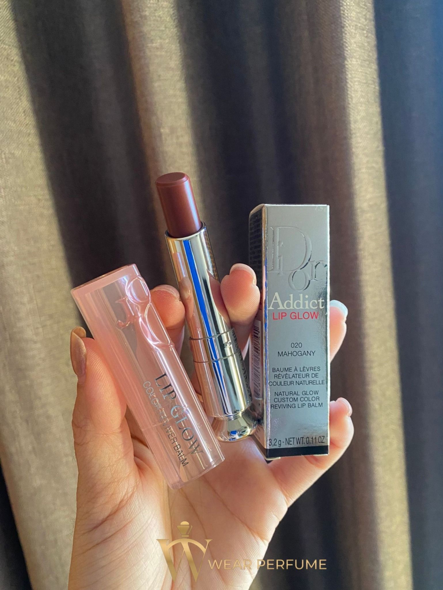  Son Dưỡng Dior Addict Lip Glow 020 Mahogany – Màu Đỏ Nâu 