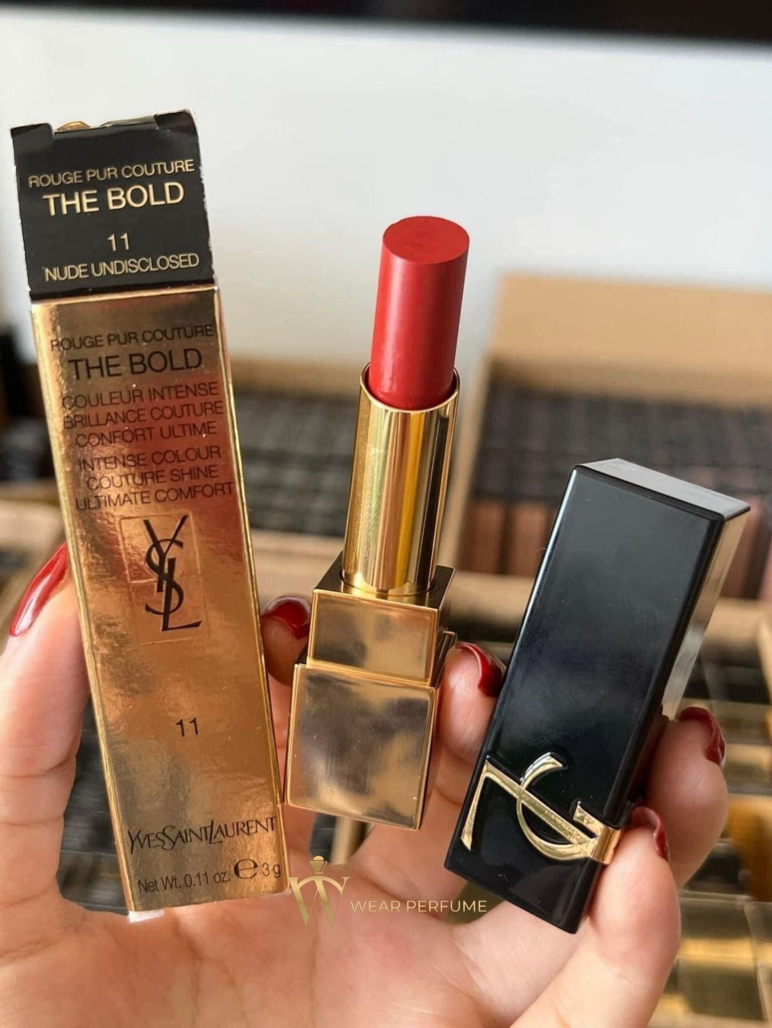  Son YSl The Bold 11 Nude Undisclosed Rouge Pur Couture The Bold -  Màu Hồng Nâu 