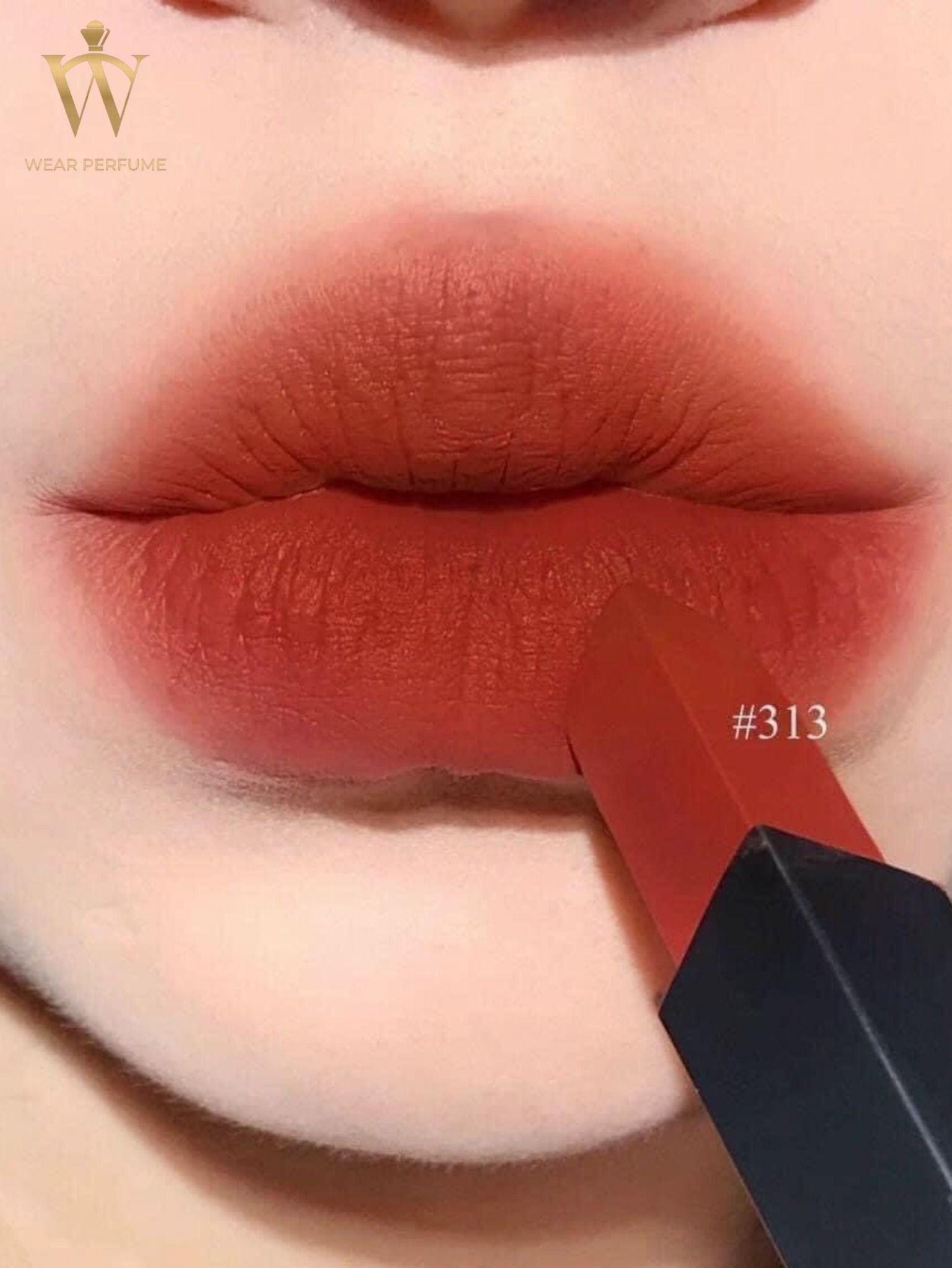  Son YSL The Slim Velvet Radical 313 Irreverent Cinnamon – Màu Cam Cháy 