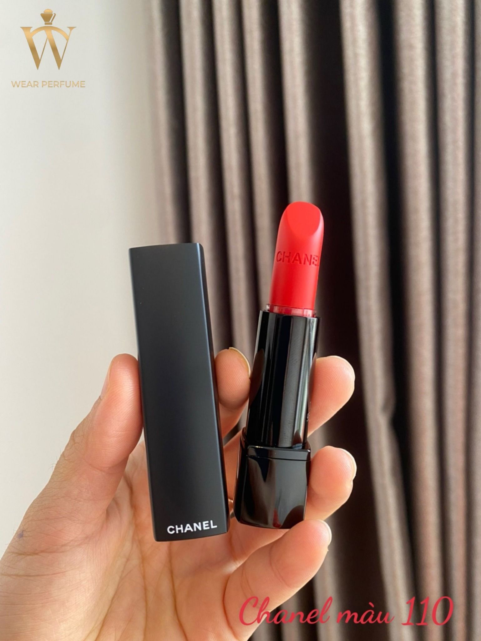  Son Chanel Rouge allure velvet extreme 110 Impressive - Màu Đỏ Cam 