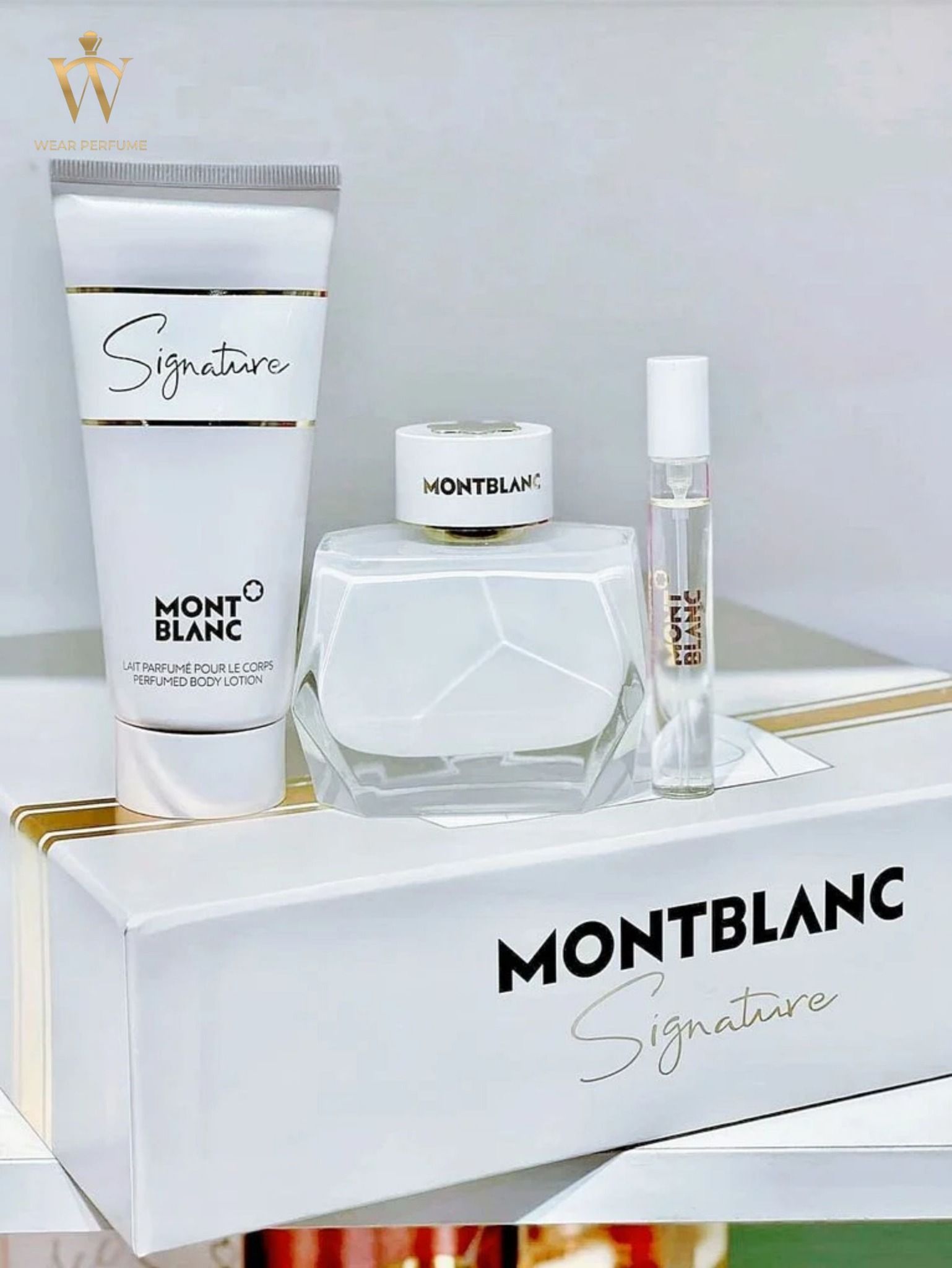  Giftset Nước Hoa MontBlanc Signature EDP ( 90ML + 7.5ML + 100ML ) 