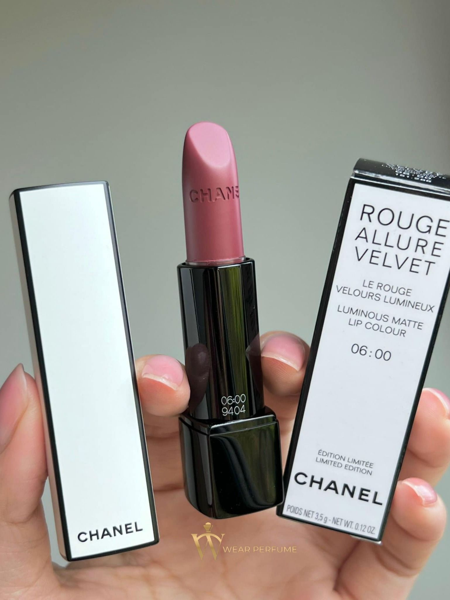  Son Chanel Rouge Allure Velvet Nuit Blanche 06:00 Burnished Rosewood - Màu Hồng Nâu 