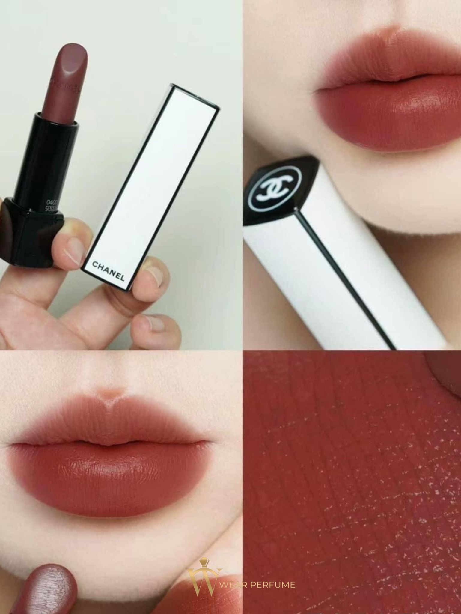 Son Chanel Rouge Allure Velvet Nuit Blanche 04:00 A Warm Brown - Màu Đỏ Nâu Đất 