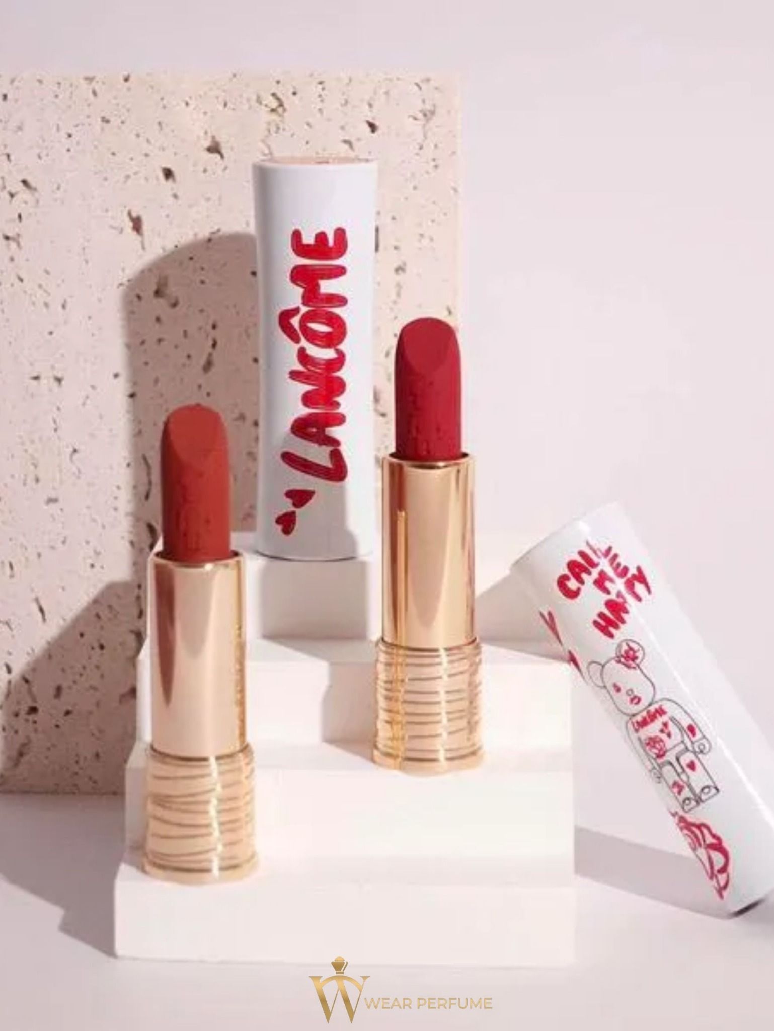  Son Lancome x Bearbrick 299 French Cashmere - Màu Cam Đất (Phiên Bản Giới Hạn) 