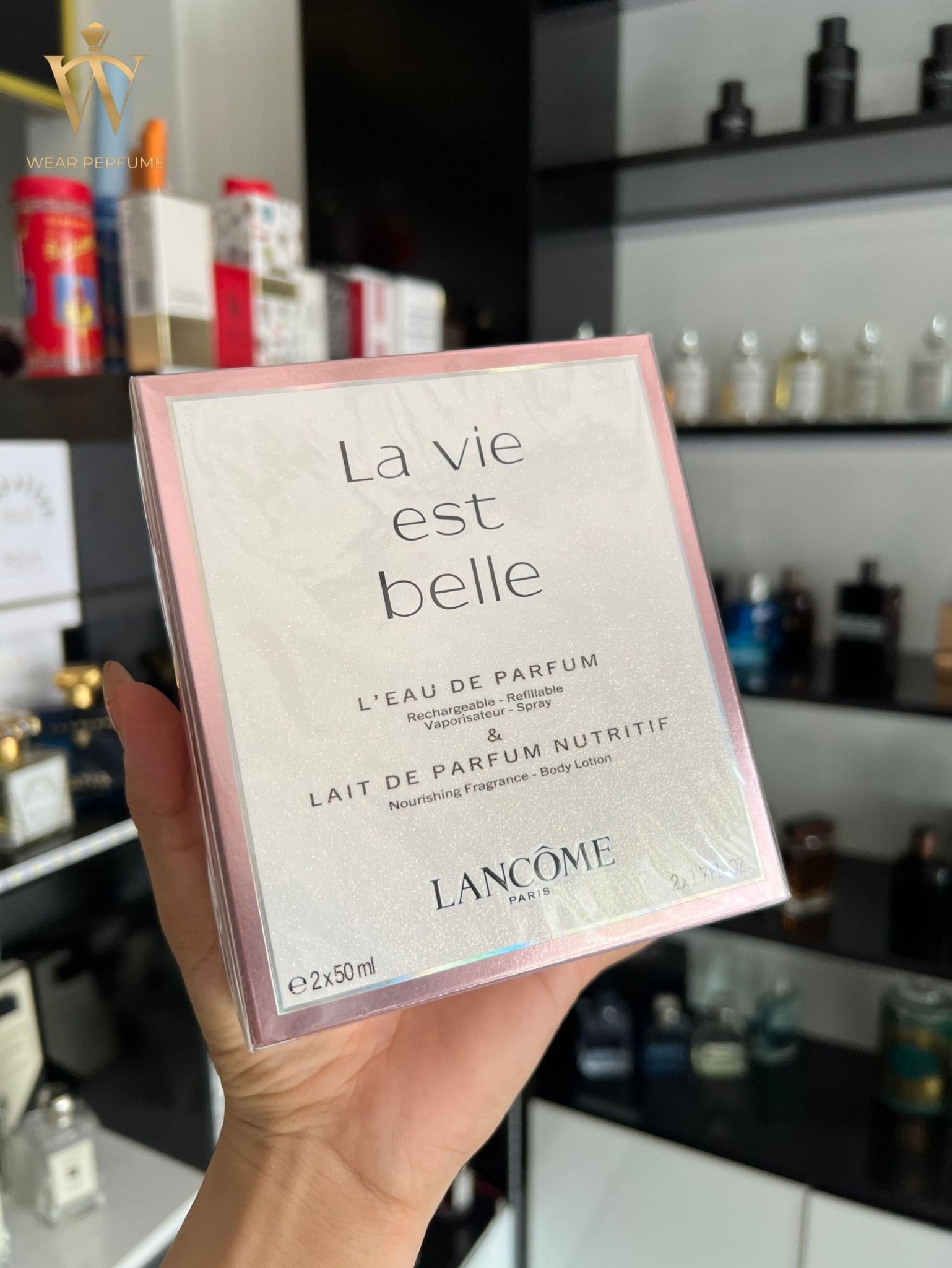  Set Nước Hoa Nữ Lancome Lavie Est Belle EDP (50ml + Body Lotion 50ml) 