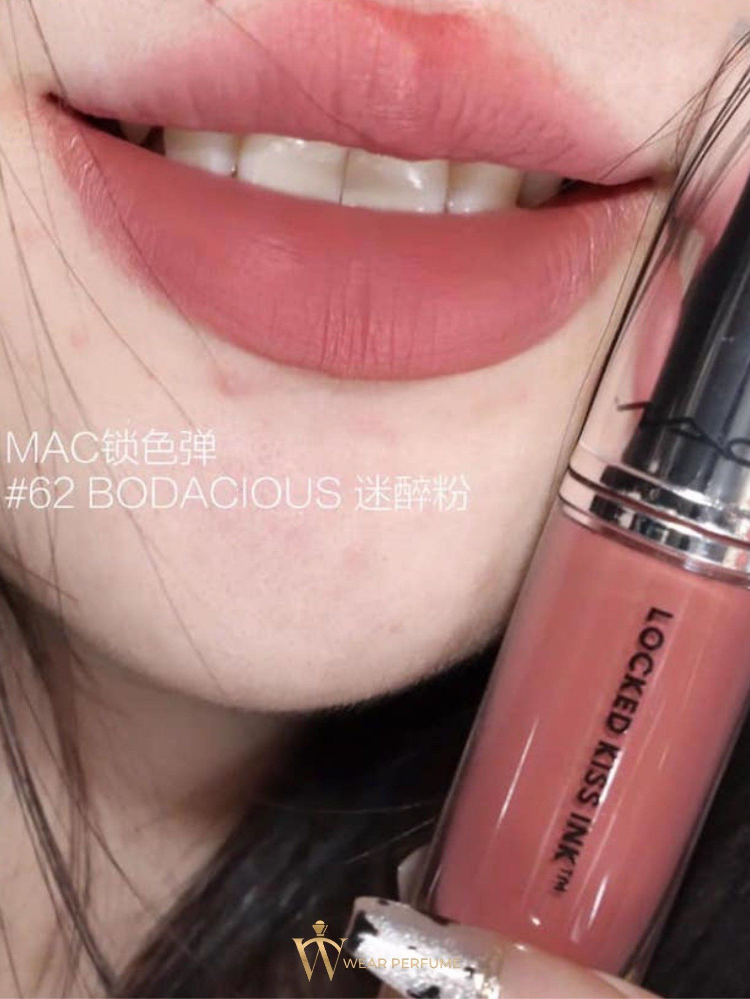  Son MAC 62 Bodacious Locked Kiss Ink 24HR Lipcolour – Màu Hồng Khô 