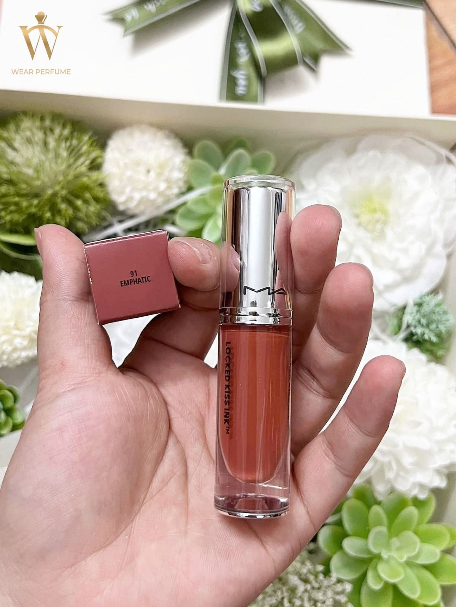  Son MAC 91 Emphatic Locked Kiss Ink 24HR - Màu Cam Gạch 