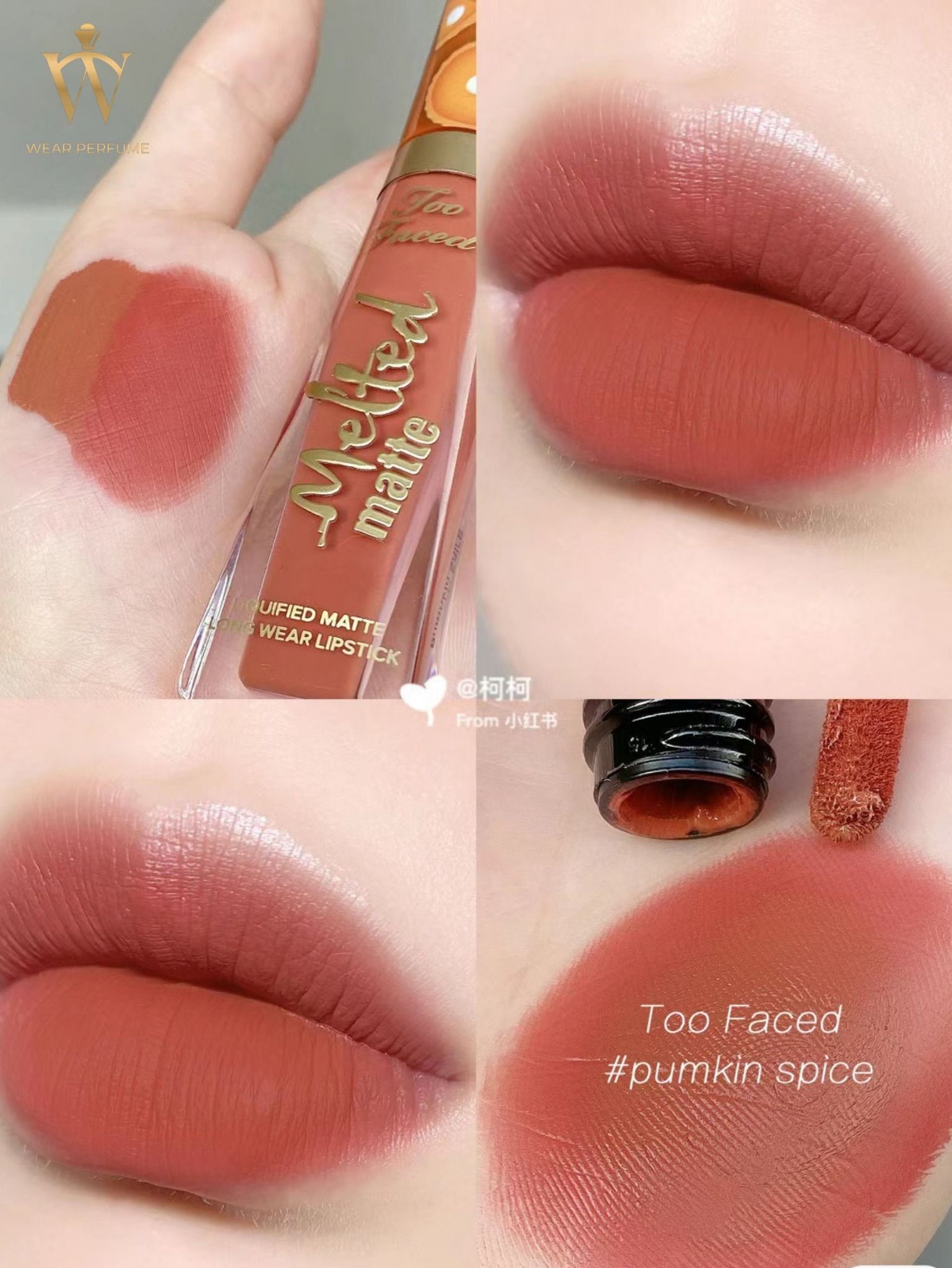  Son kem lì Too Faced Melted Matte Gingerbread Man - Màu Cam Cháy 