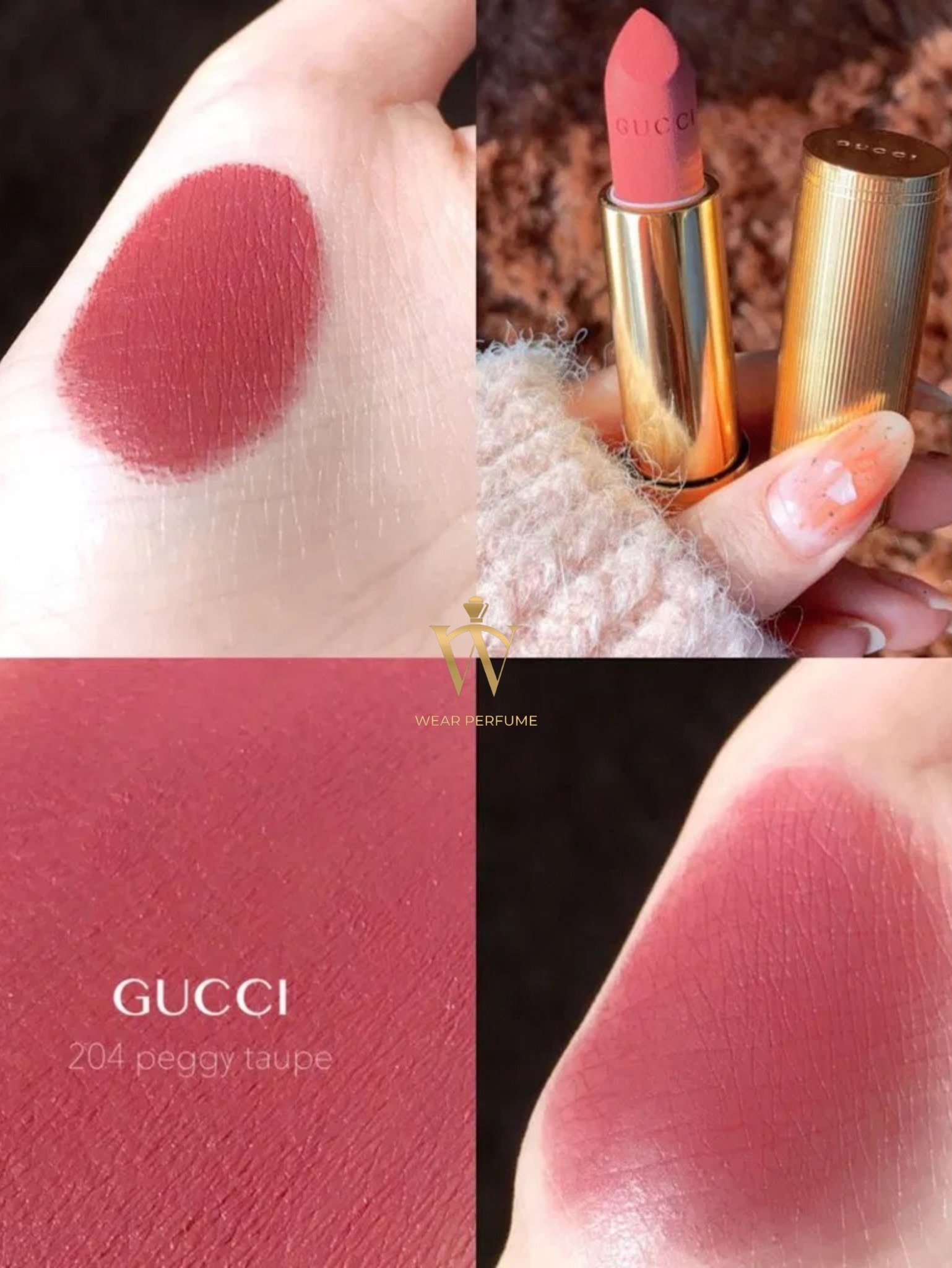 Gucci 204 peggy taupe swatch hotsell