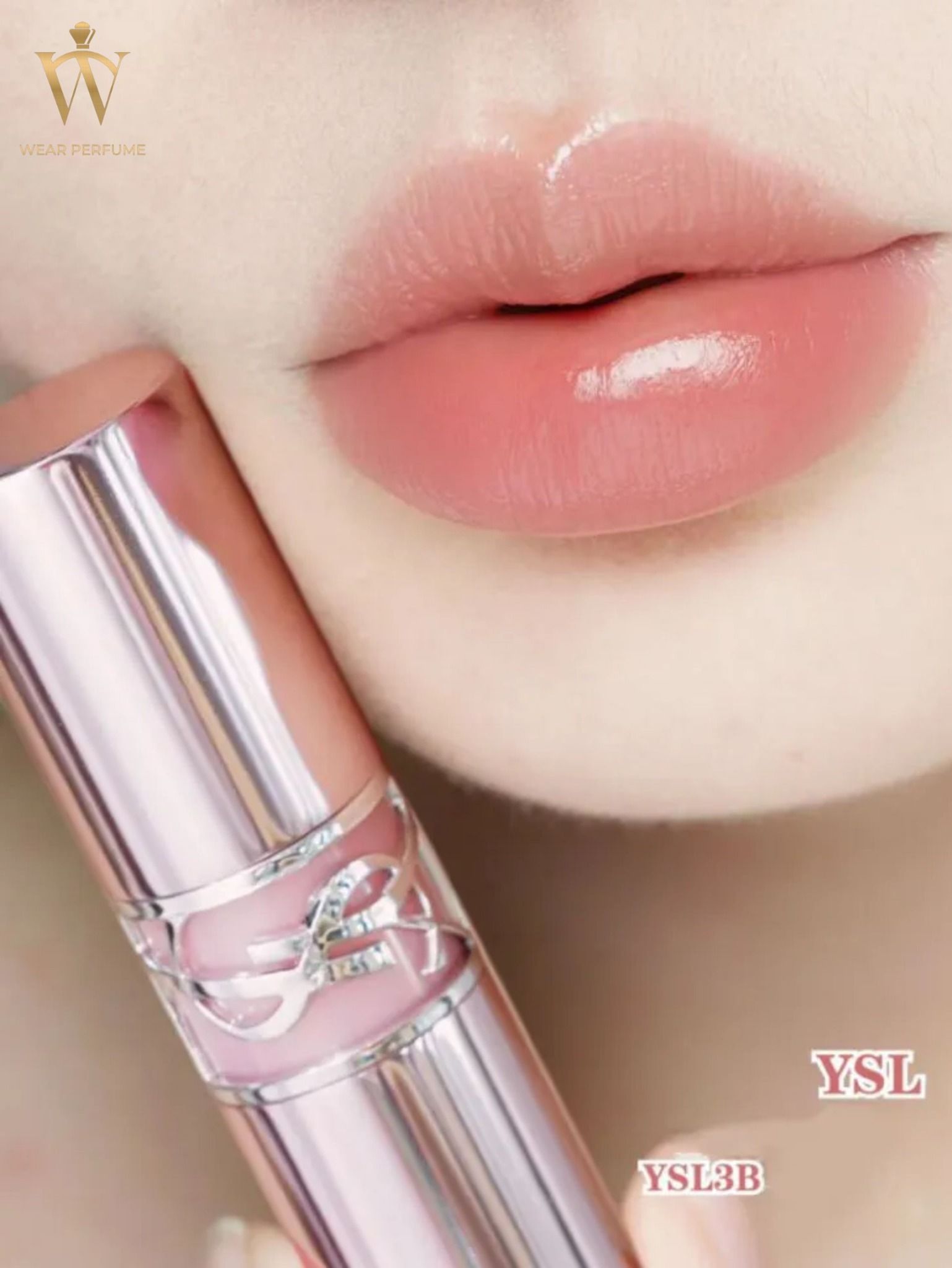  Son Dưỡng YSL Loveshine Candy Glow 3B Rosewood Blush - Màu Hồng Gỗ 