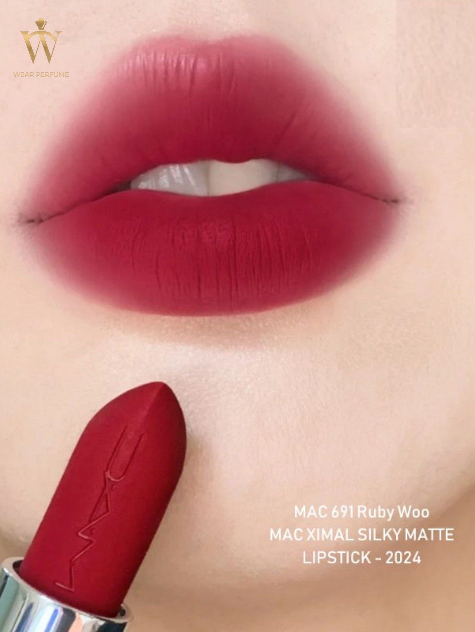  (New 2024) Son MAC Ximal Silky Matte 691 Ruby Woo - Màu Đỏ Cổ Điển 