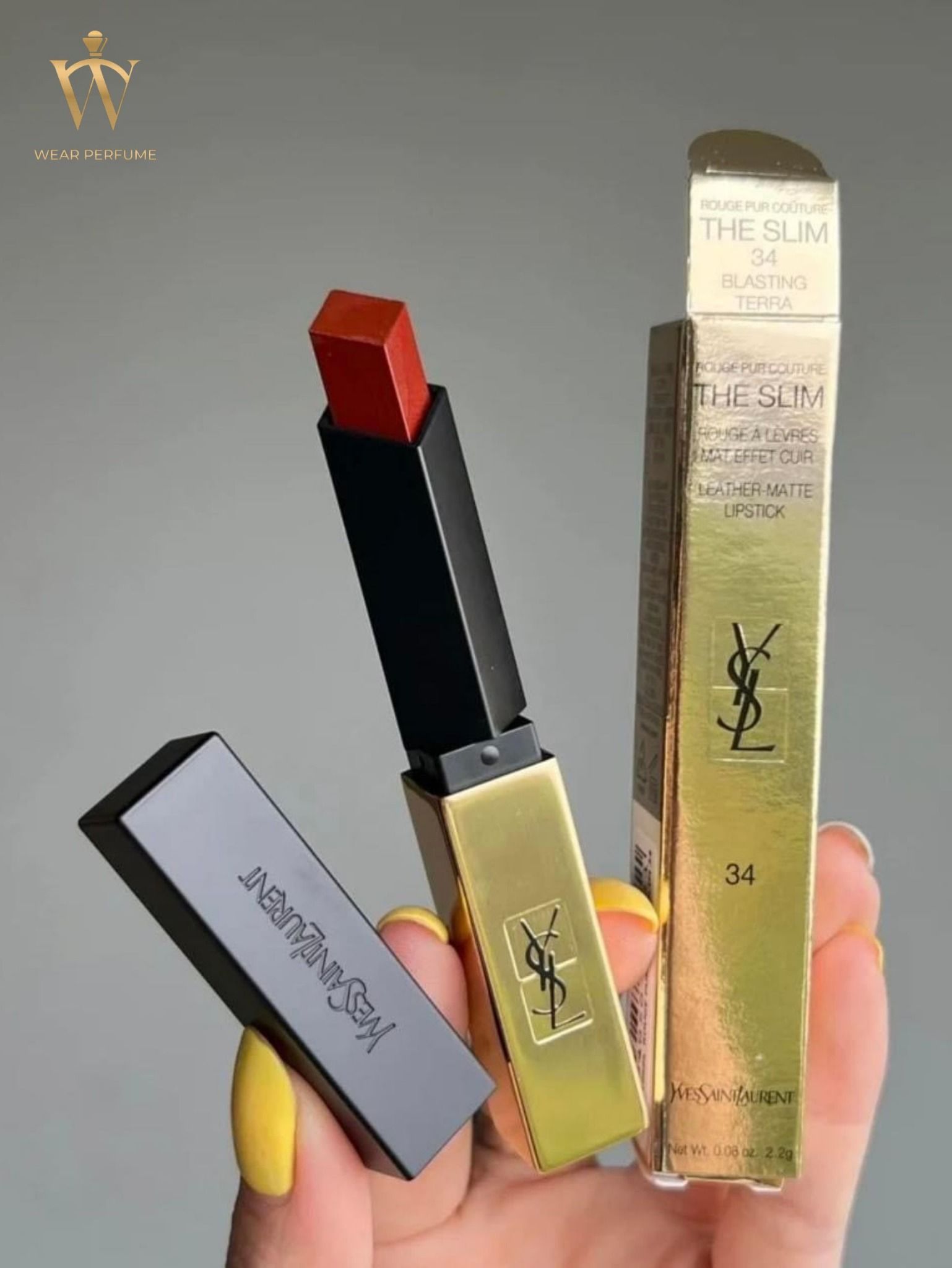  Son YSL The Slim 34 Blasting Terra (Mới Nhất) - Màu Đỏ Gạch 