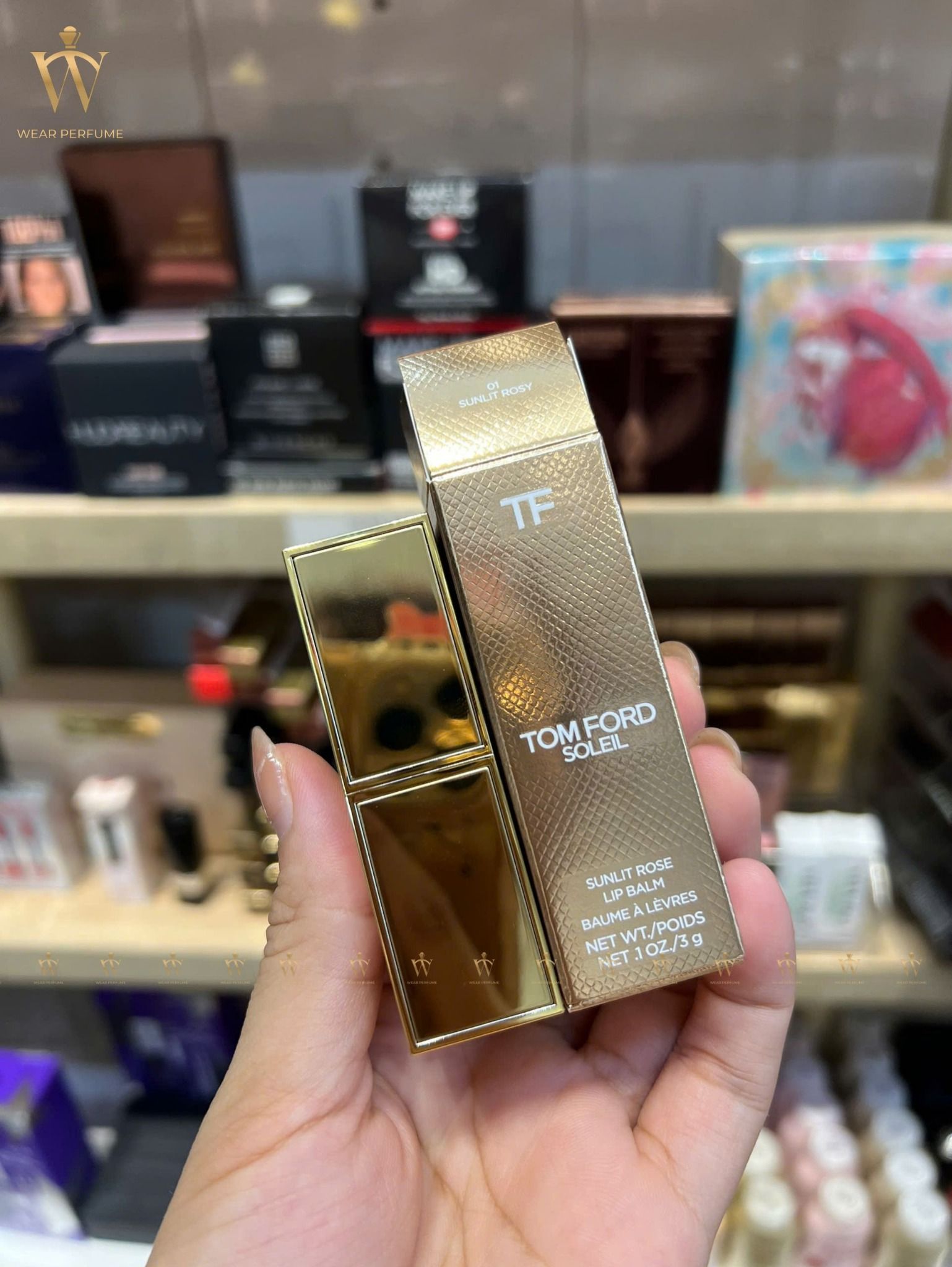  Son Dưỡng Môi Tom Ford Soleil 01 Sunlit Rose - Màu Hồng Đào 