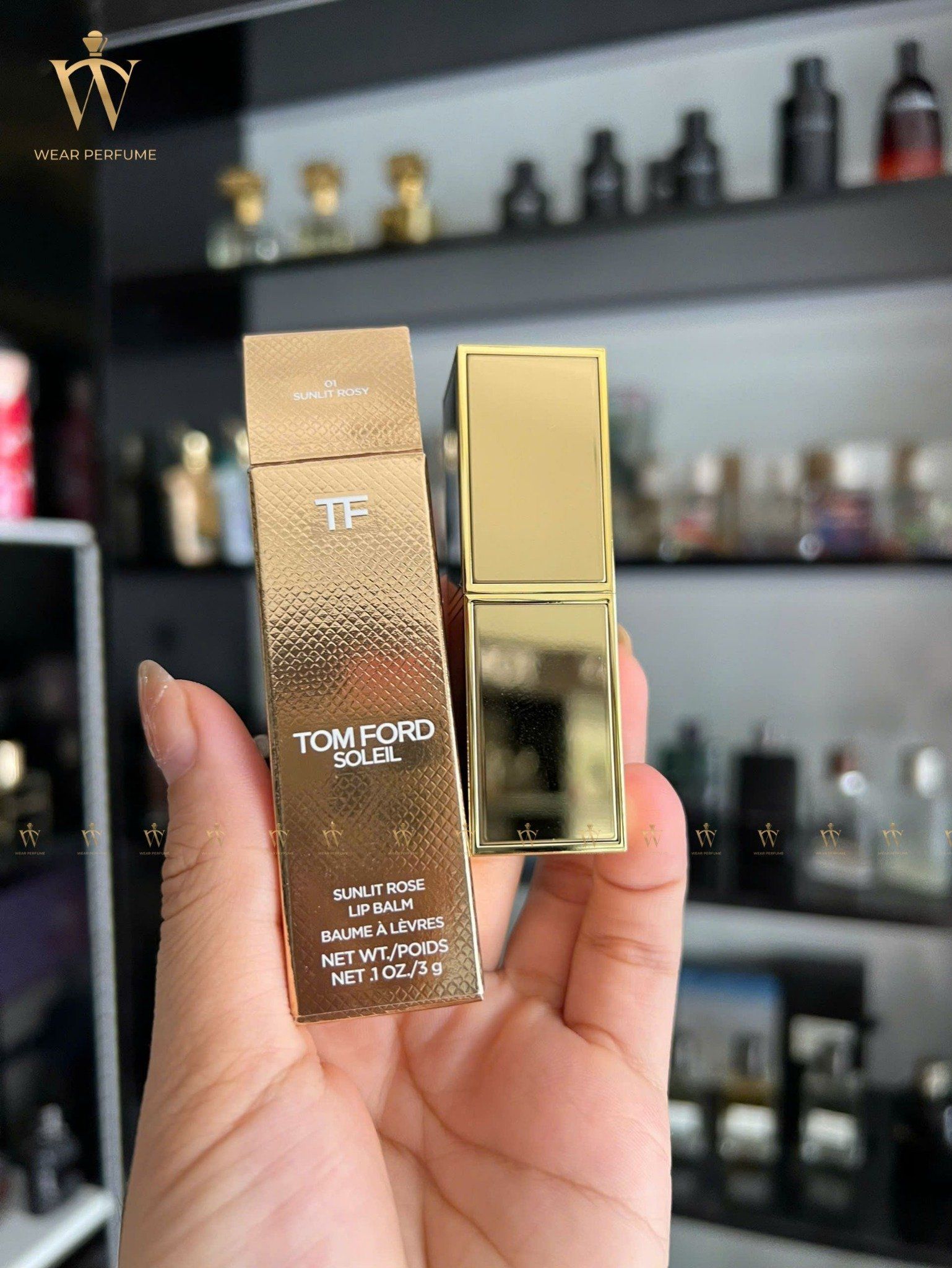  Son Dưỡng Môi Tom Ford Soleil 01 Sunlit Rose - Màu Hồng Đào 