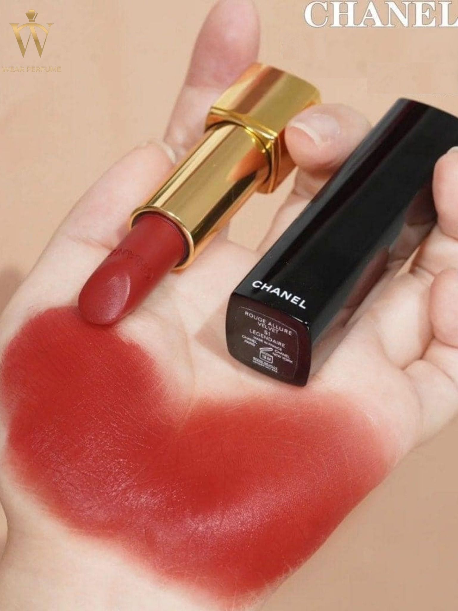  Son Chanel Rouge Allure Velvet 51 Légendaire - Màu Đỏ Cam Gạch 