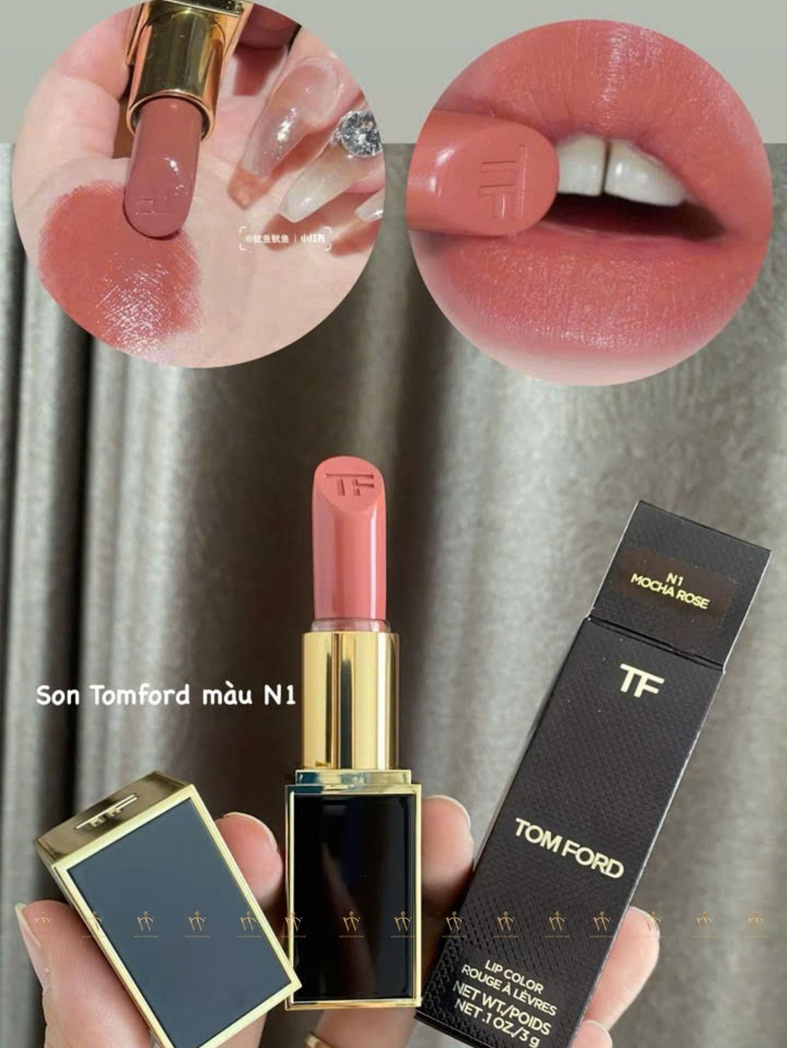  Son Tom Ford N1 Mocha Rose – Màu Hồng Nude 