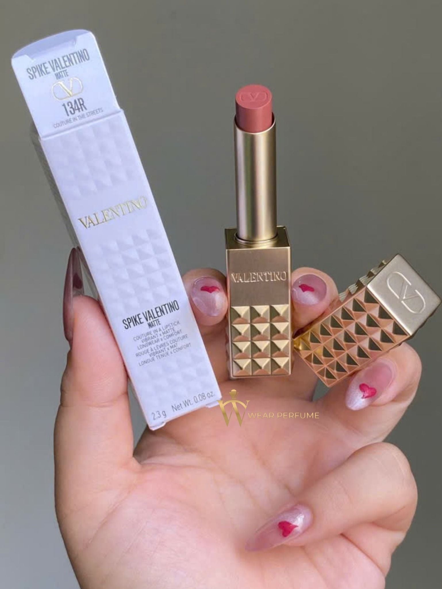  Son Valentino Spike Buttery Matte Lip Color 134R Couture In The Streets - Màu Hồng Đất 