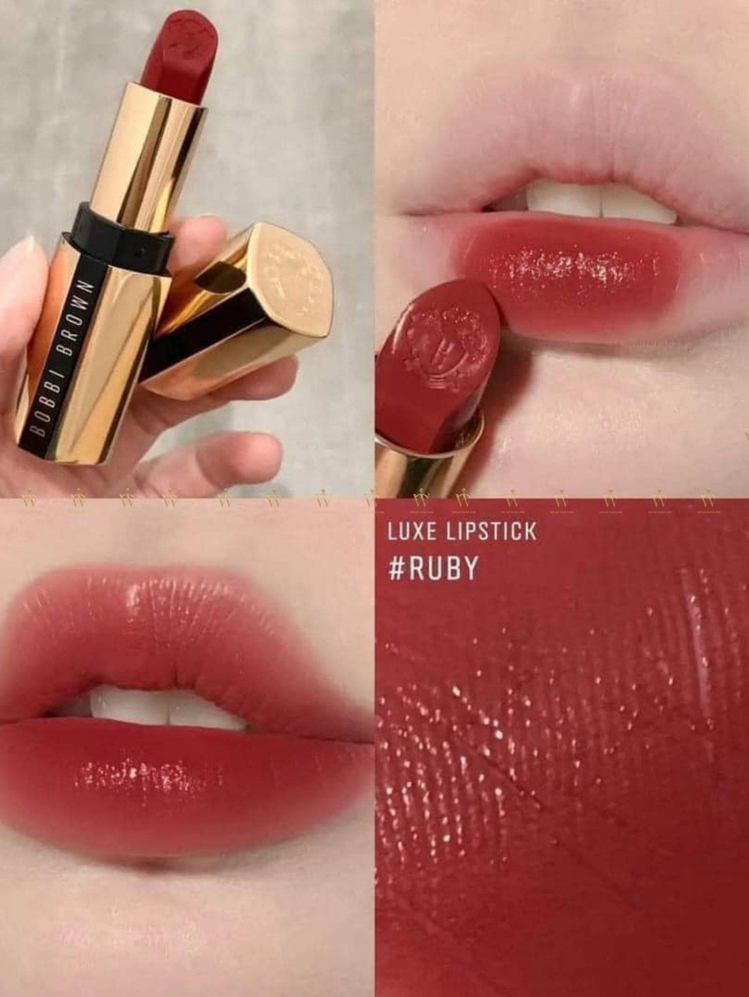  Son Bobbi Brown Luxe Satin Ruby 808 - Màu Đỏ Ruby 