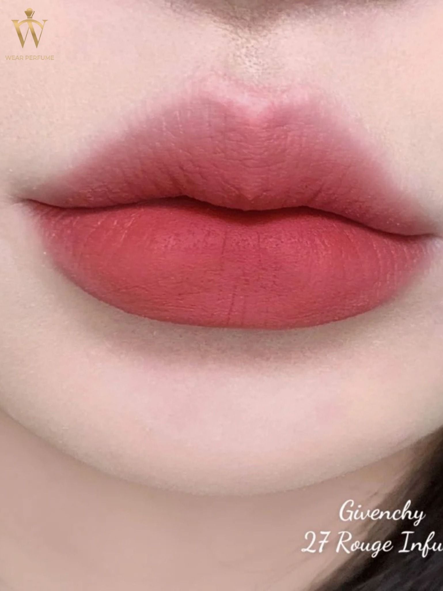  Son Givenchy Le Rouge Sheer Velvet 27 Rouge Infusé - Màu Đỏ Hồng 