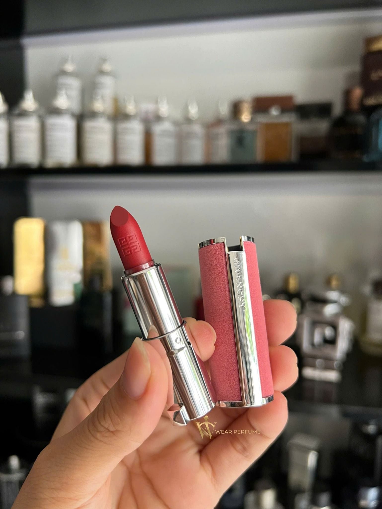  Son Givenchy Le Rouge Sheer Velvet 27 Rouge Infusé - Màu Đỏ Hồng 