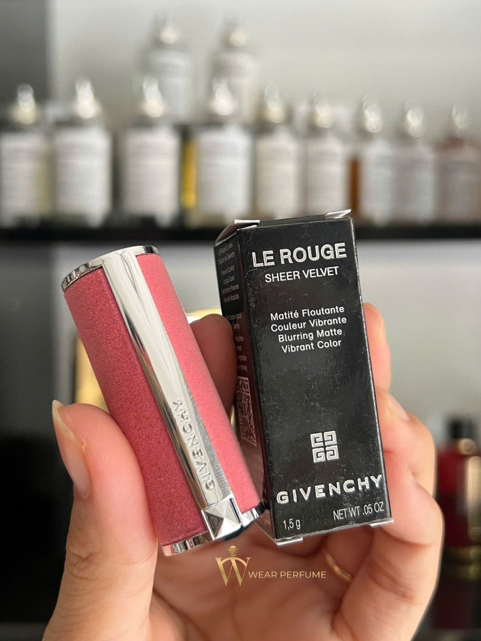  Son Givenchy Le Rouge Sheer Velvet 27 Rouge Infusé - Màu Đỏ Hồng 