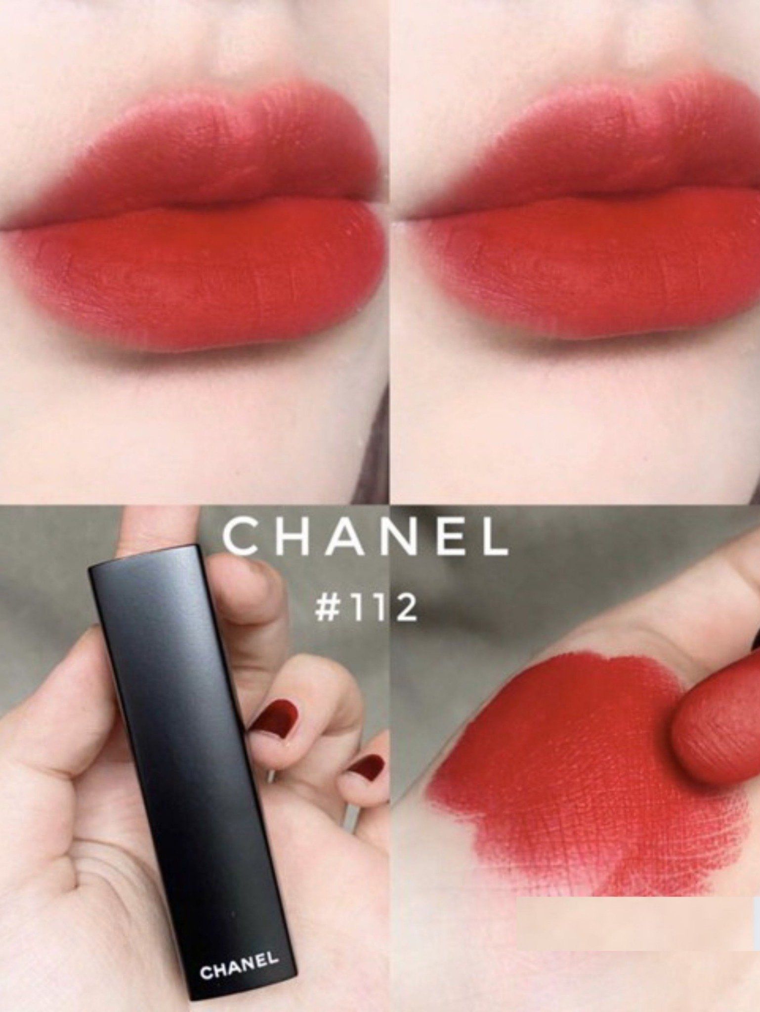  Son Chanel Rouge Allure Velvet Extreme 112 Ideal - Màu Đỏ Tươi 