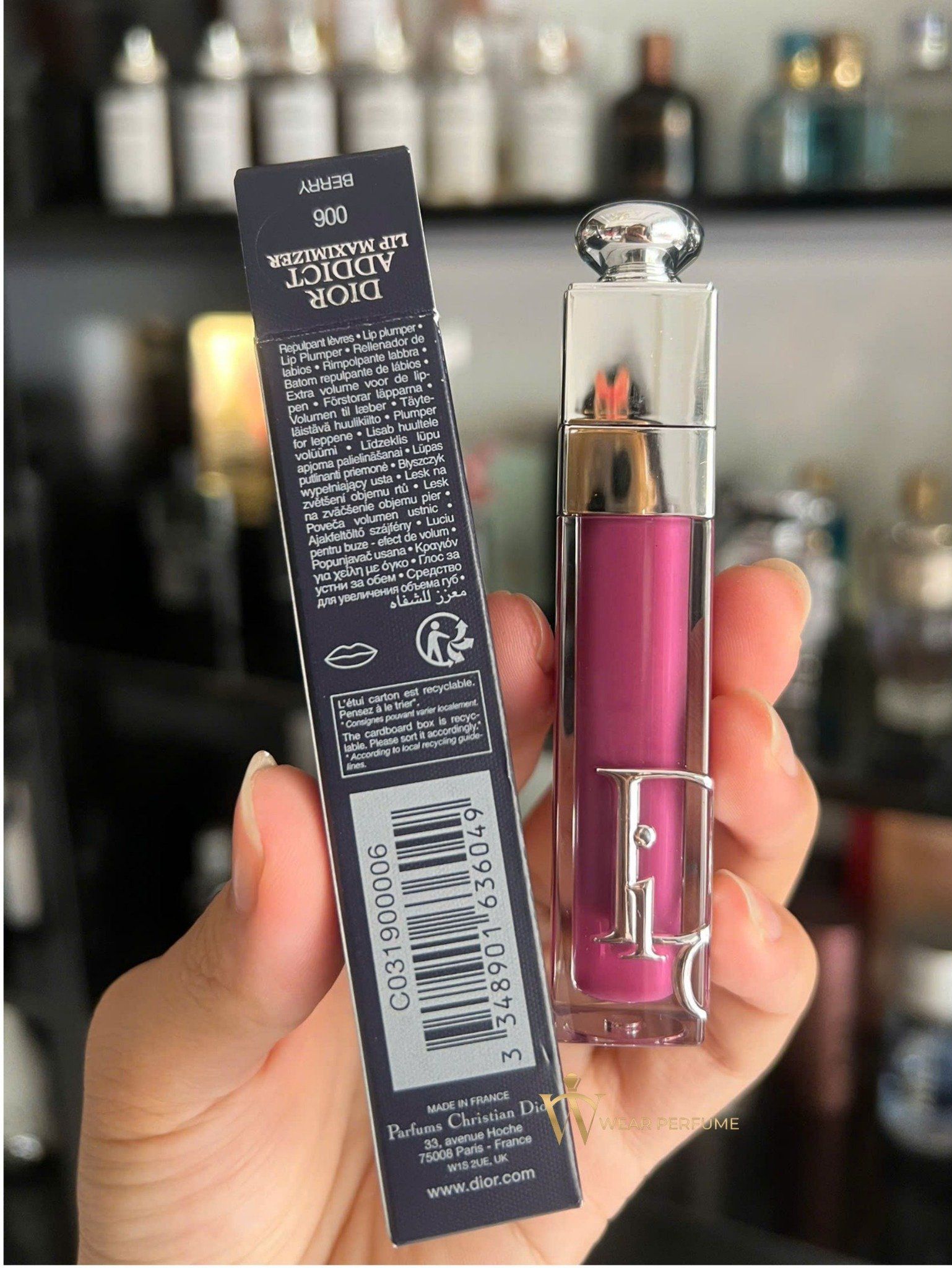  Son Dưỡng Dior Addict Lip Maximizer Plumping Gloss 006 Berry - Màu Hồng Tím (Tặng kèm túi hãng) 