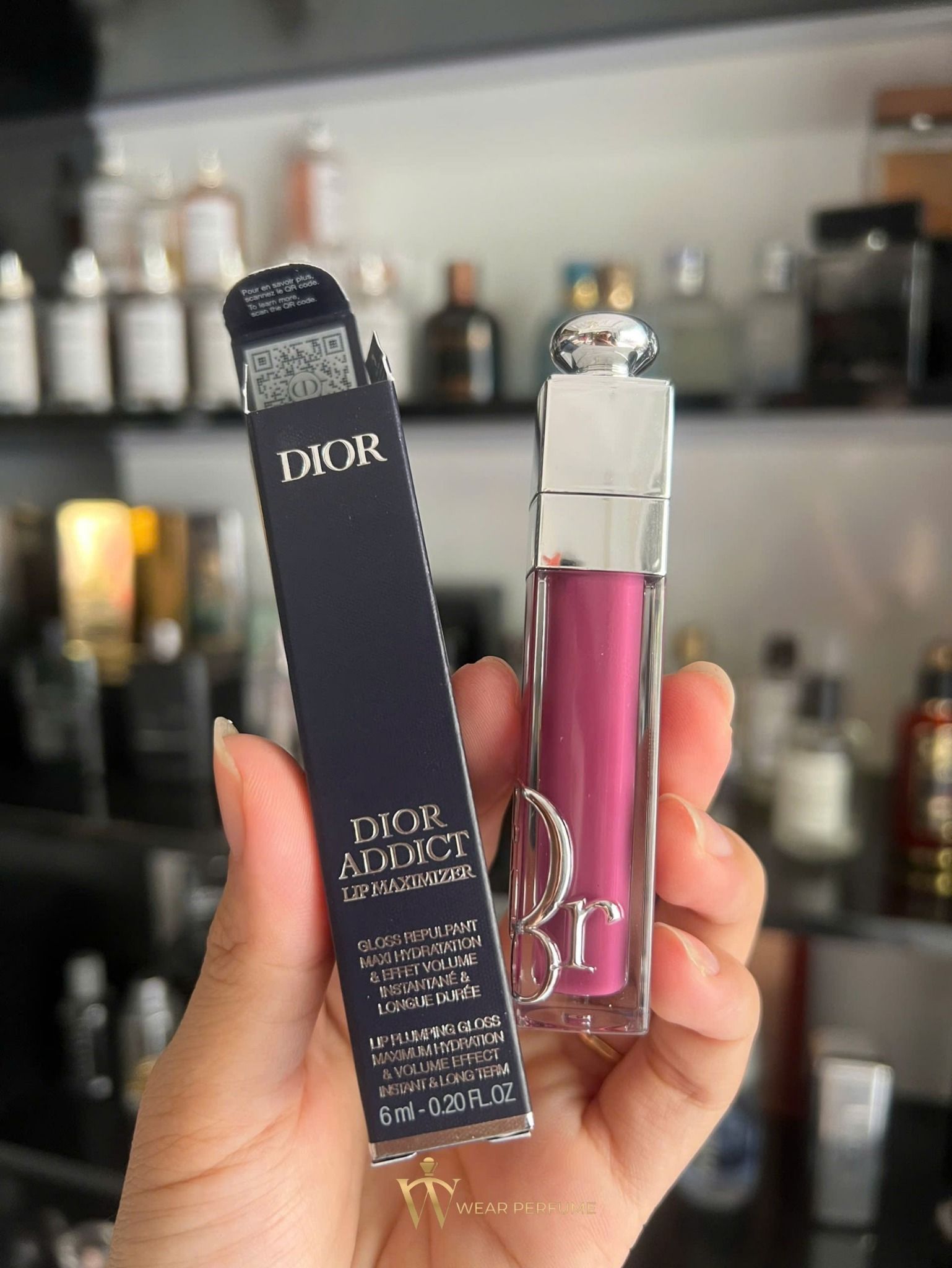  Son Dưỡng Dior Addict Lip Maximizer Plumping Gloss 006 Berry - Màu Hồng Tím (Tặng kèm túi hãng) 