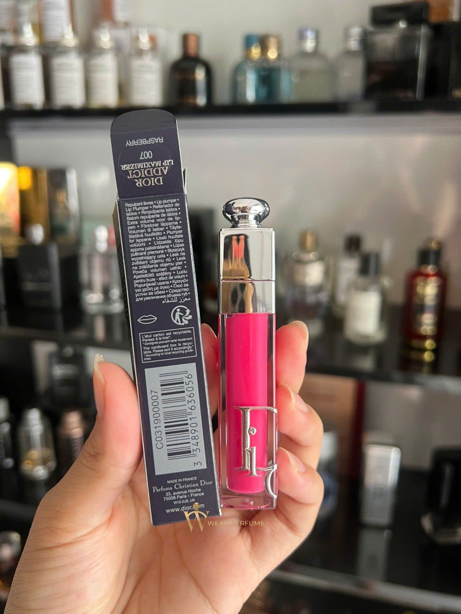  Son Dưỡng Dior Collagen Addict Lip Maximizer 007 Raspberry - Màu Hồng Dâu (Tặng kèm túi hãng) 