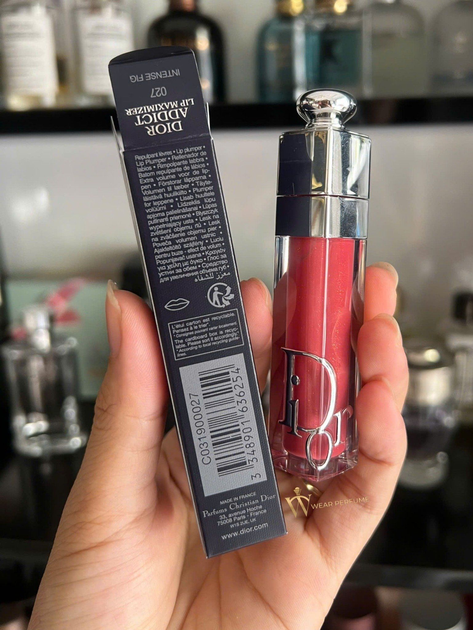  Son Dưỡng Dior Addict Lip Maximizer 027 Intense Fig - Màu Hồng Đất (Tặng kèm túi hãng) 