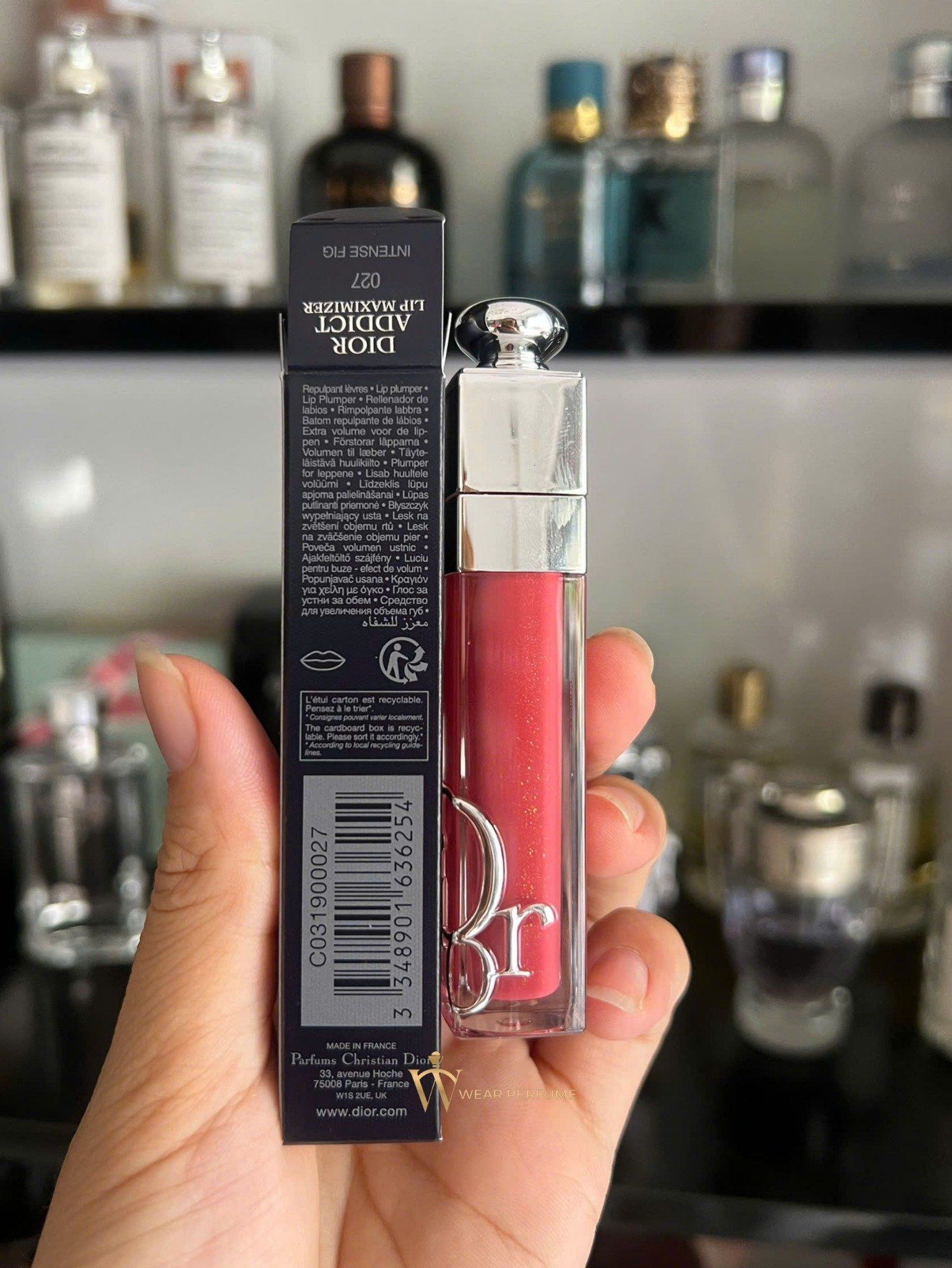  Son Dưỡng Dior Addict Lip Maximizer 027 Intense Fig - Màu Hồng Đất (Tặng kèm túi hãng) 