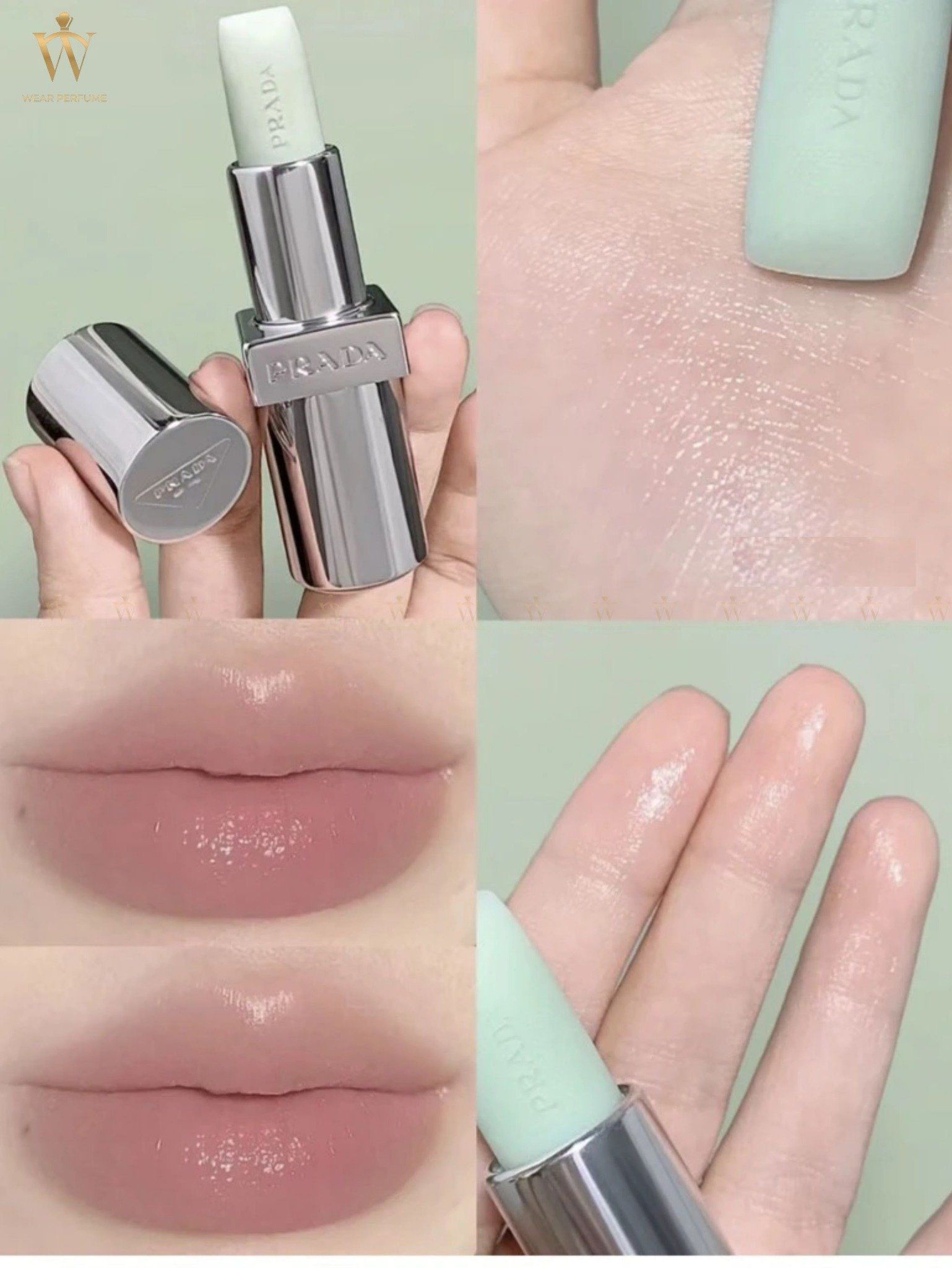  Son Dưỡng Prada Beauty Moisturizing Lip Balm U000 Universal 3.8g – Không Màu 