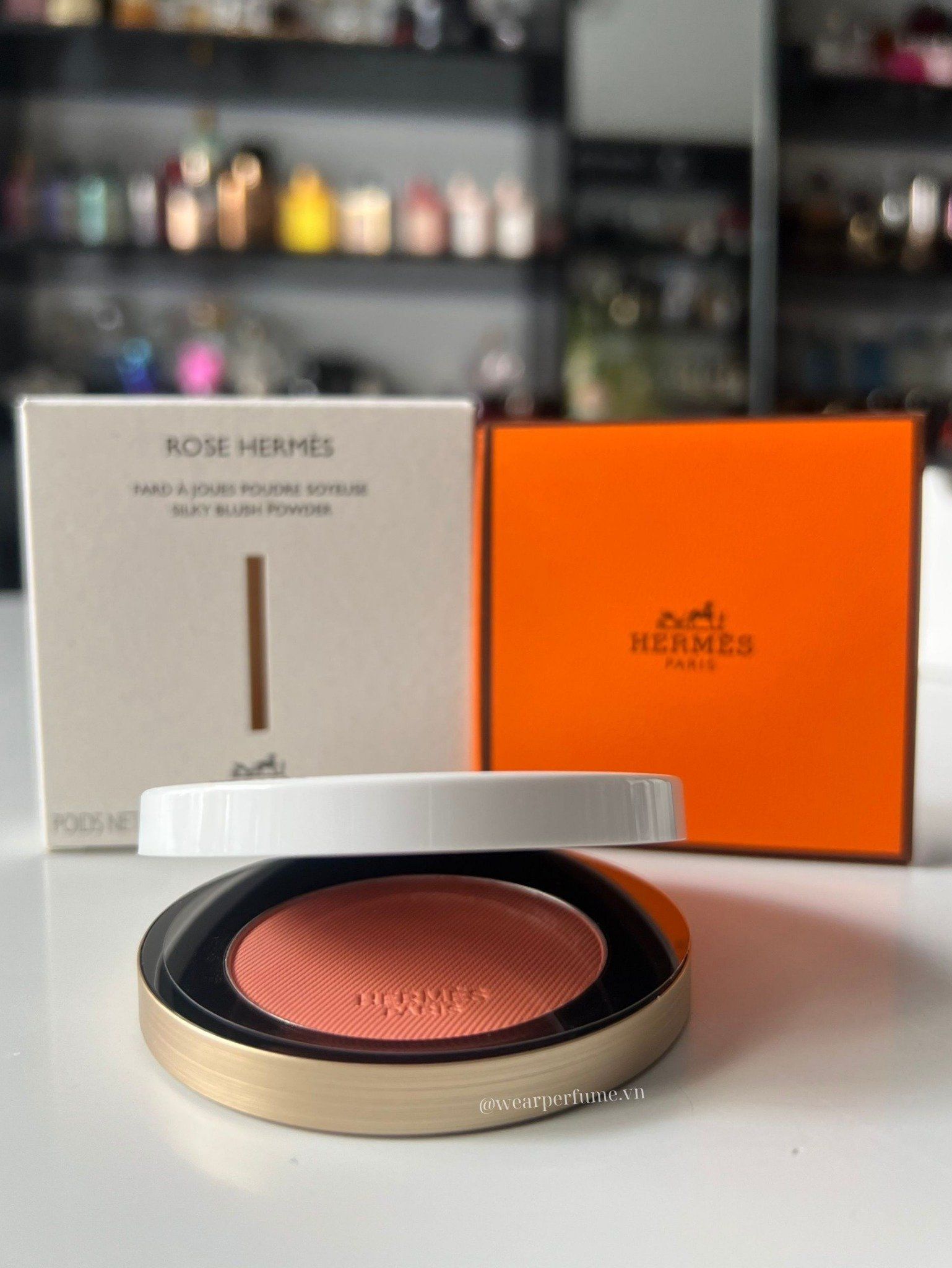  Phấn Má Hồng Hermès Silky Blush Powder 23 Rose Blush - Màu Hồng Cam San Hô 