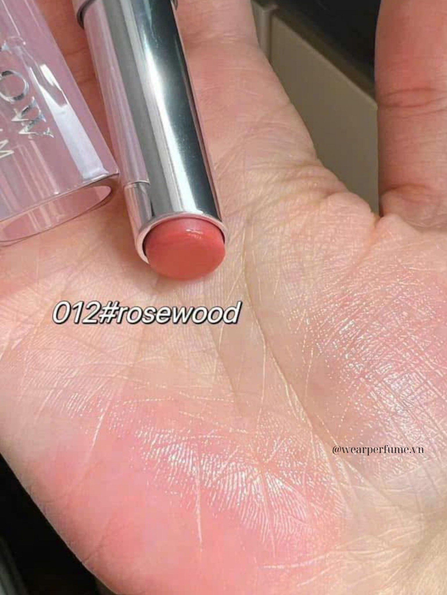  Son Dưỡng Dior Addict Lip Glow Màu 012 Rosewood (2025) - Màu Hồng Cam Đất 