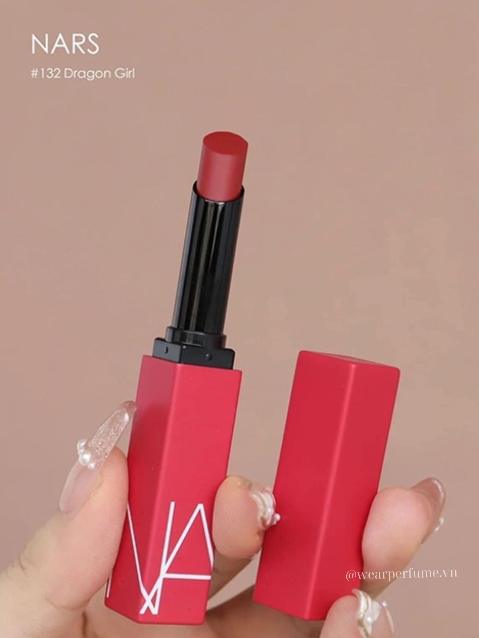  Son Nars Powermatte Lipstick 132 Dragon Girl - Màu Đỏ Ruby 